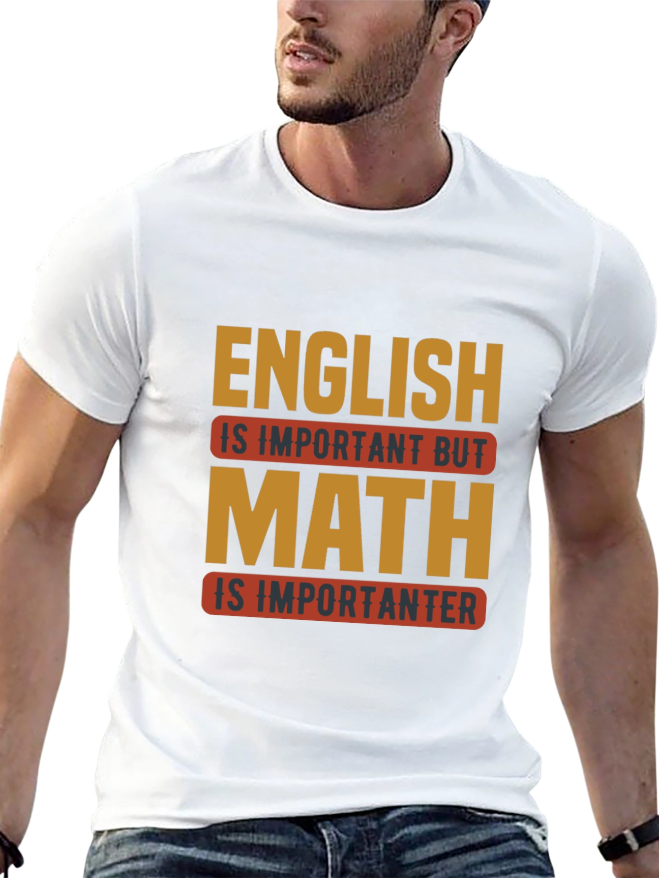Black Funny Math is Importanter Black T-Shirt view 13
