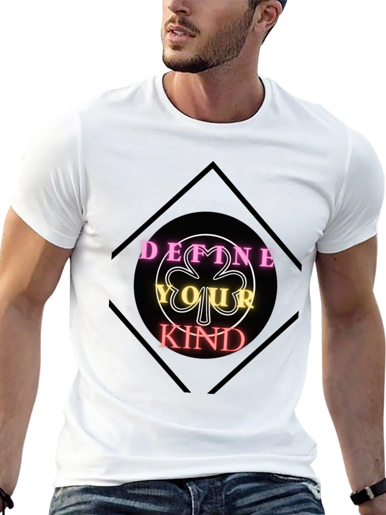 Black Define Your Kind Graphic Tee - Black Cotton Shirt view 13