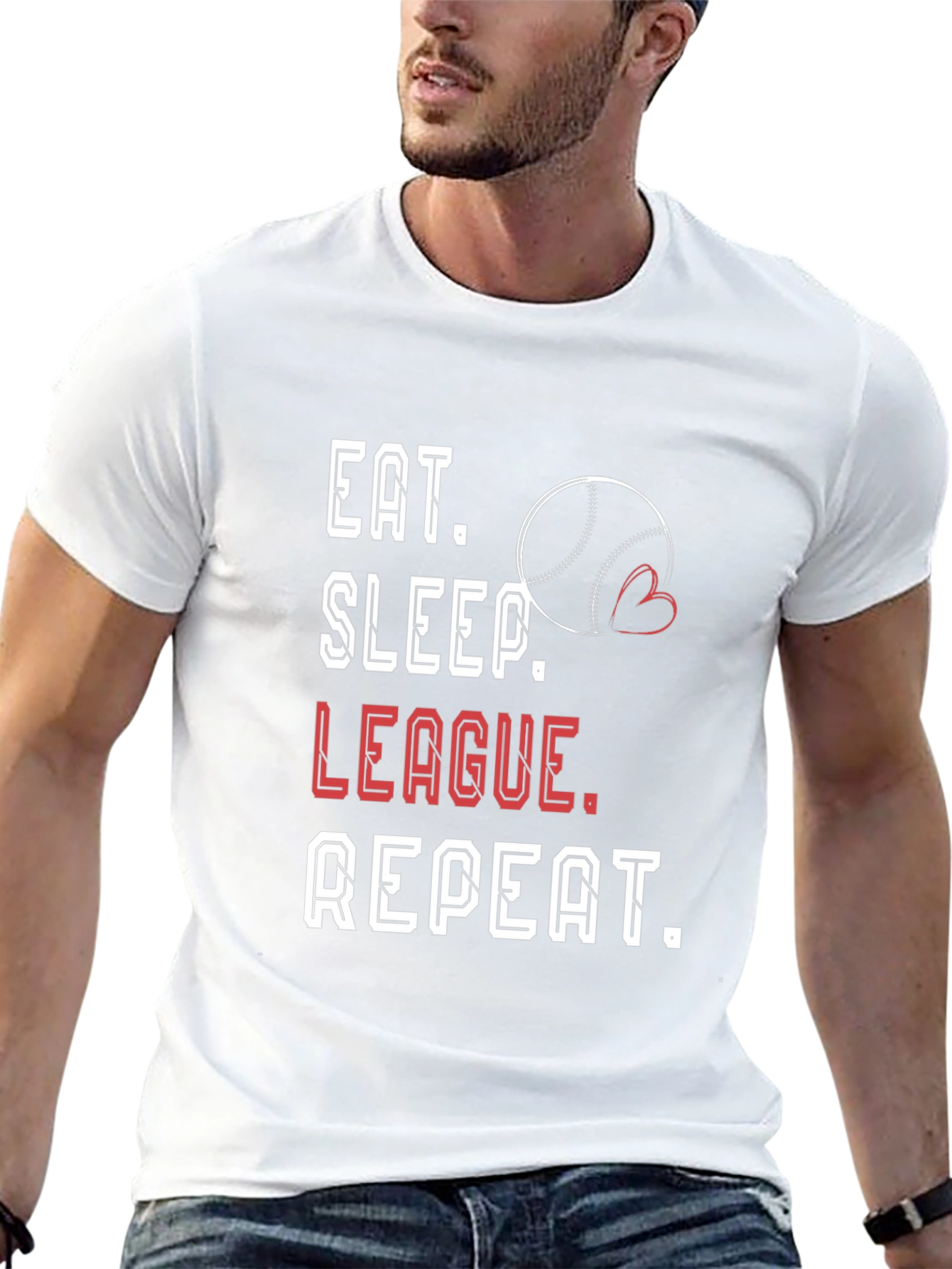 Black Eat Sleep League Repeat T-Shirt view 13