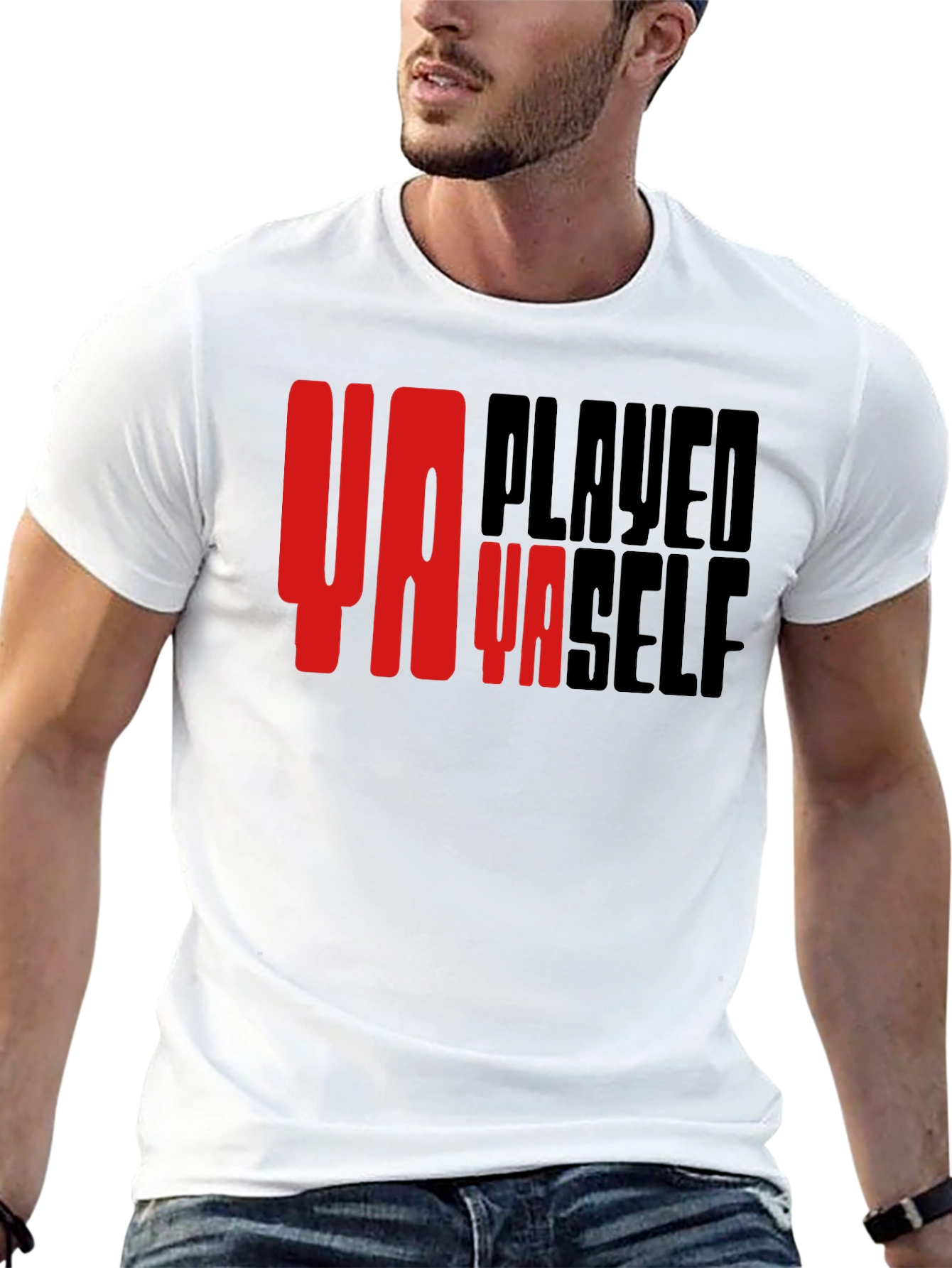 Black Ya Played Ya Self Graphic T-Shirt - Black view 13