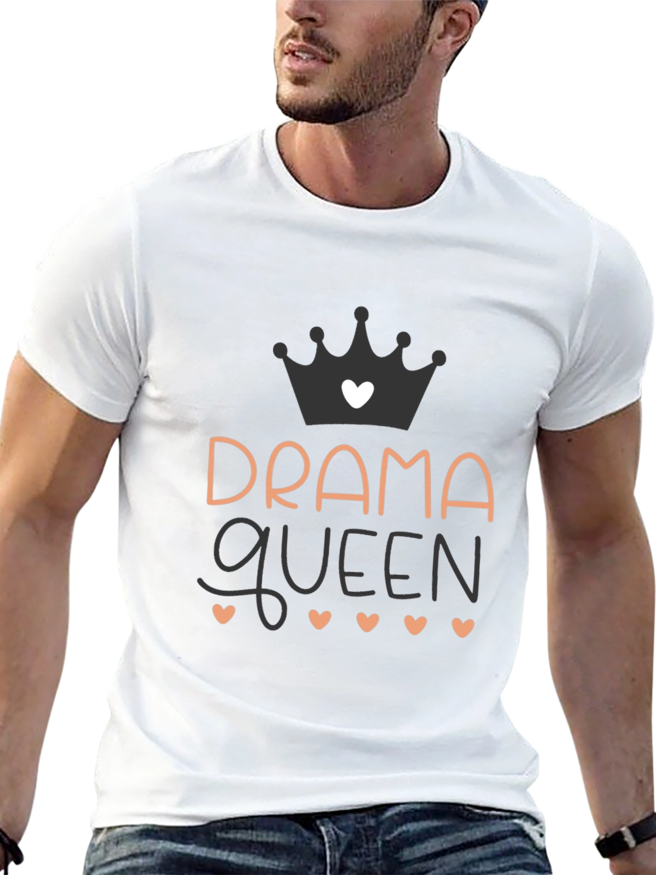 Black Drama Queen Graphic Tee - Soft Cotton Blend view 13
