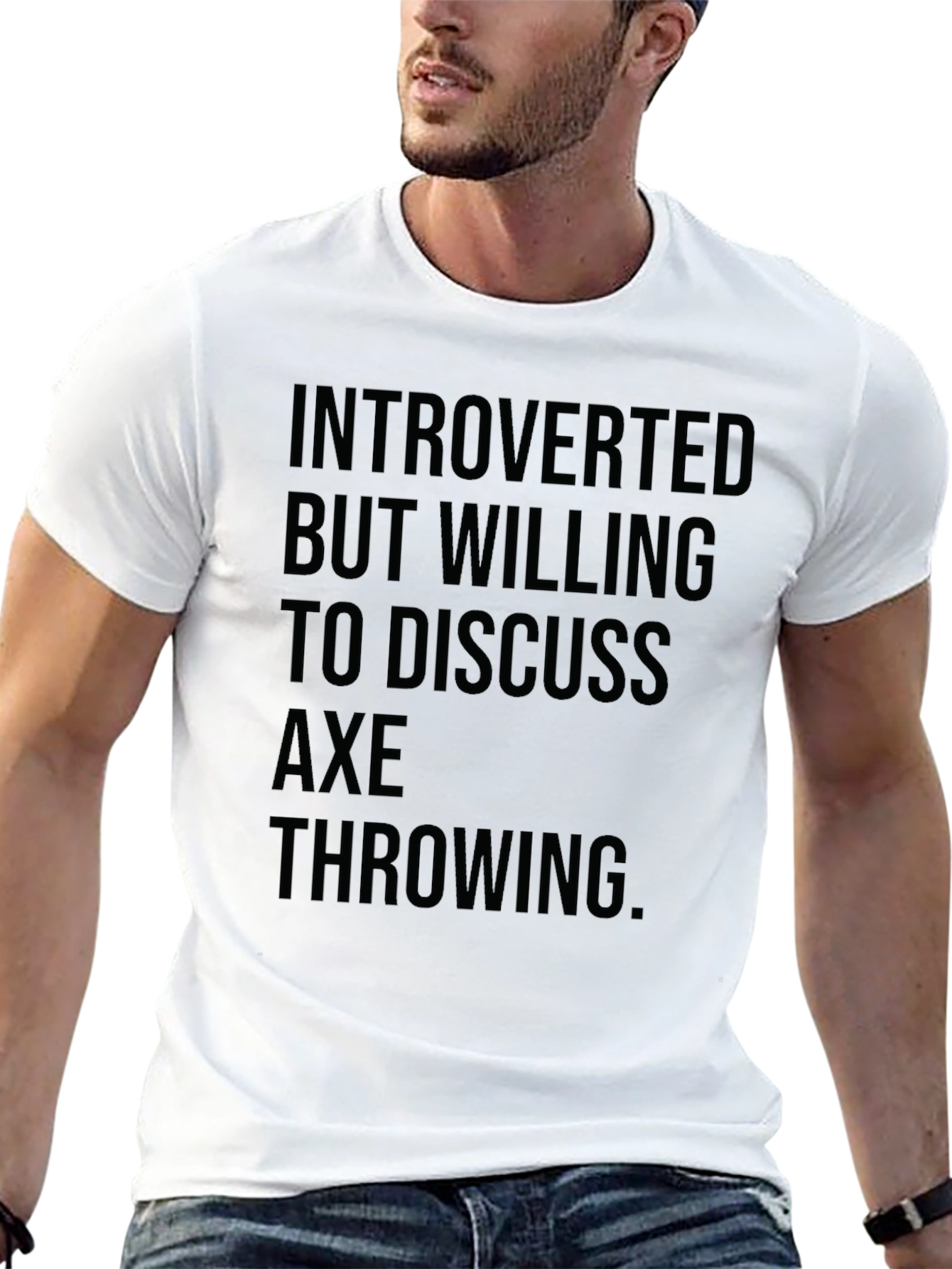 Black Introverted Axe Throwing T-Shirt view 13