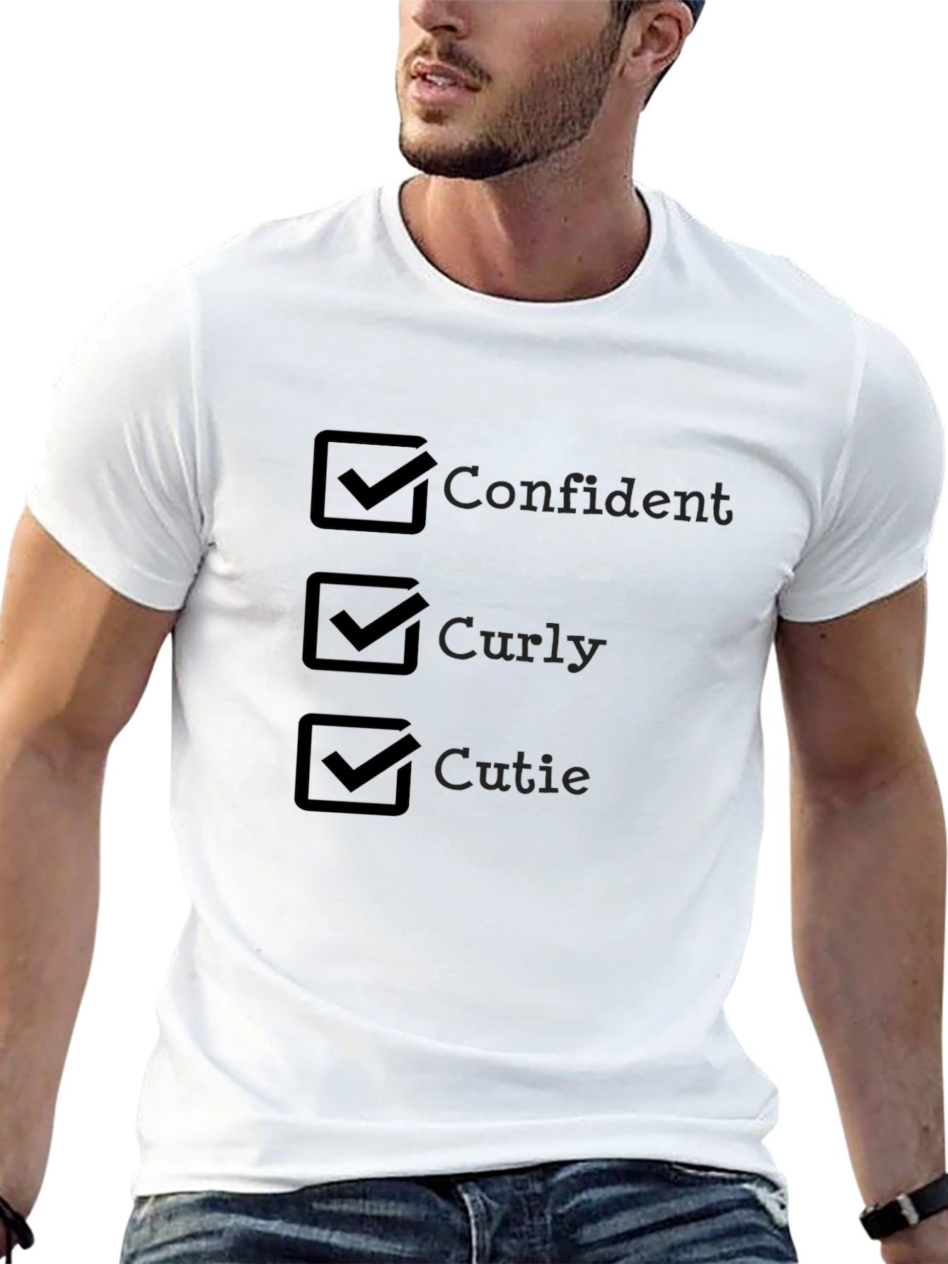 Black Confident, Curly, Cutie T-Shirt view 13