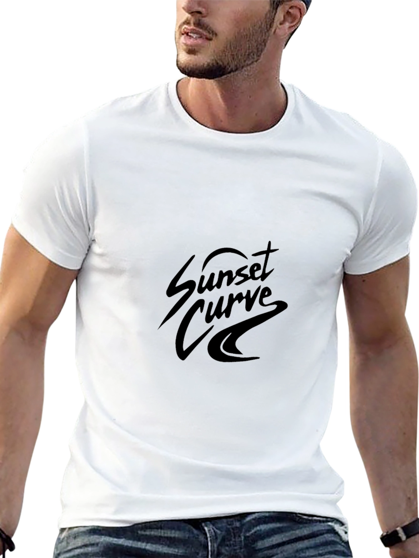 Black Sunset Curve Black T-Shirt view 13