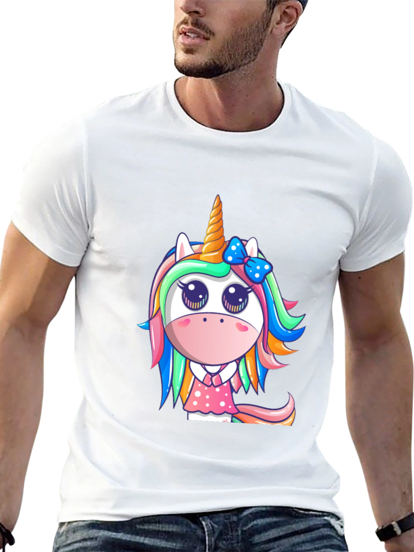 Black Unicorn Graphic T-Shirt - Cute Cartoon Design view 13