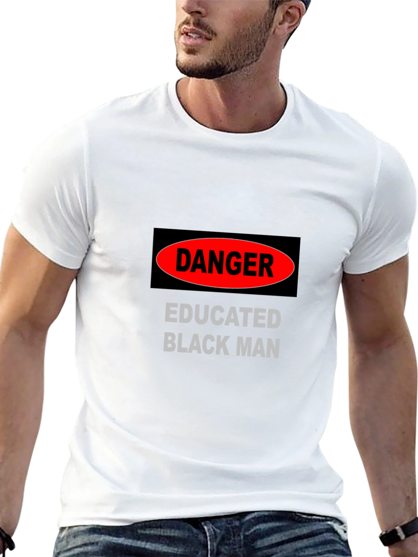 Black Danger Educated Black Man Graphic Tee view 13
