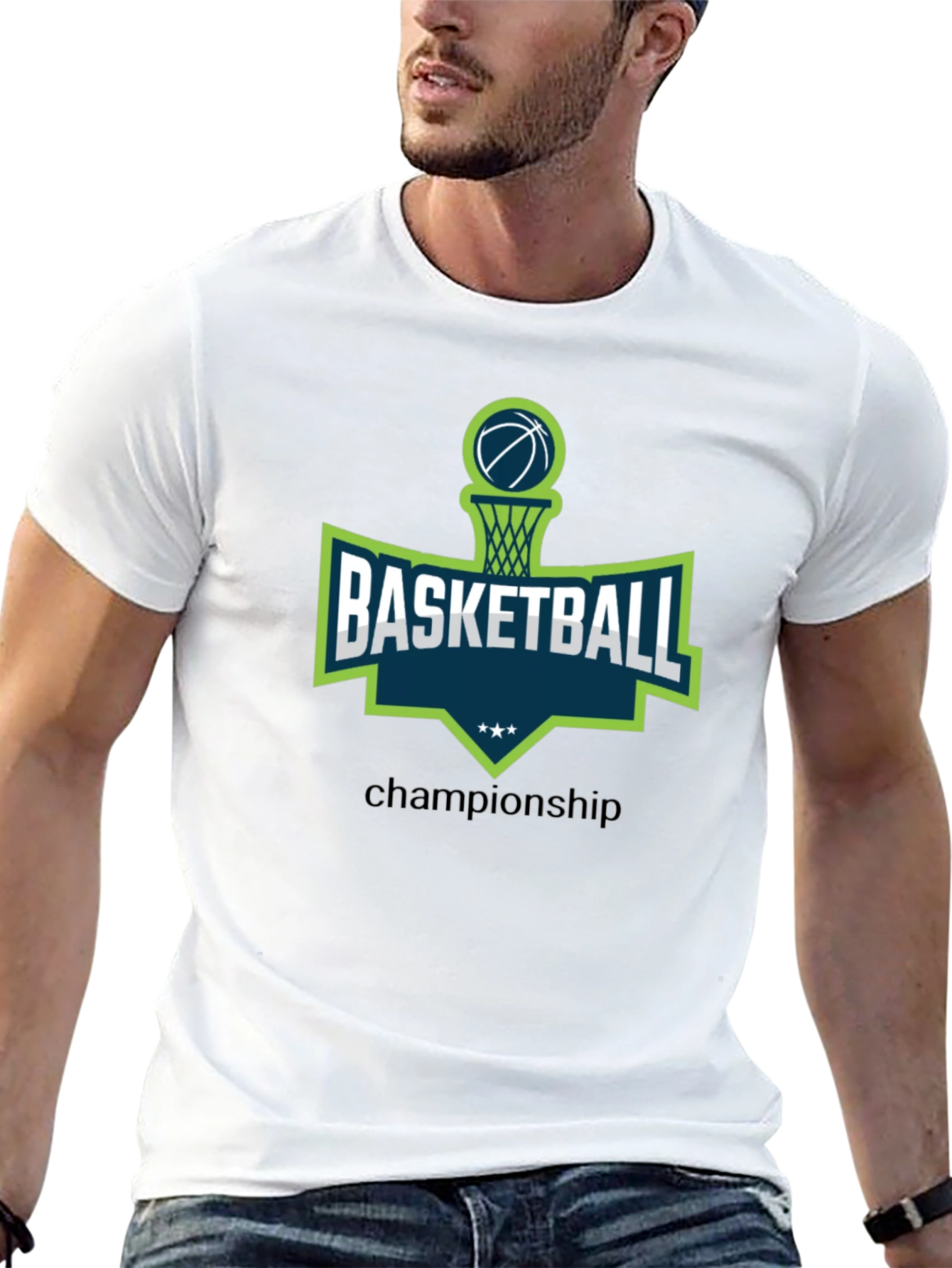 Black Basketball Championship Graphic Tee view 13