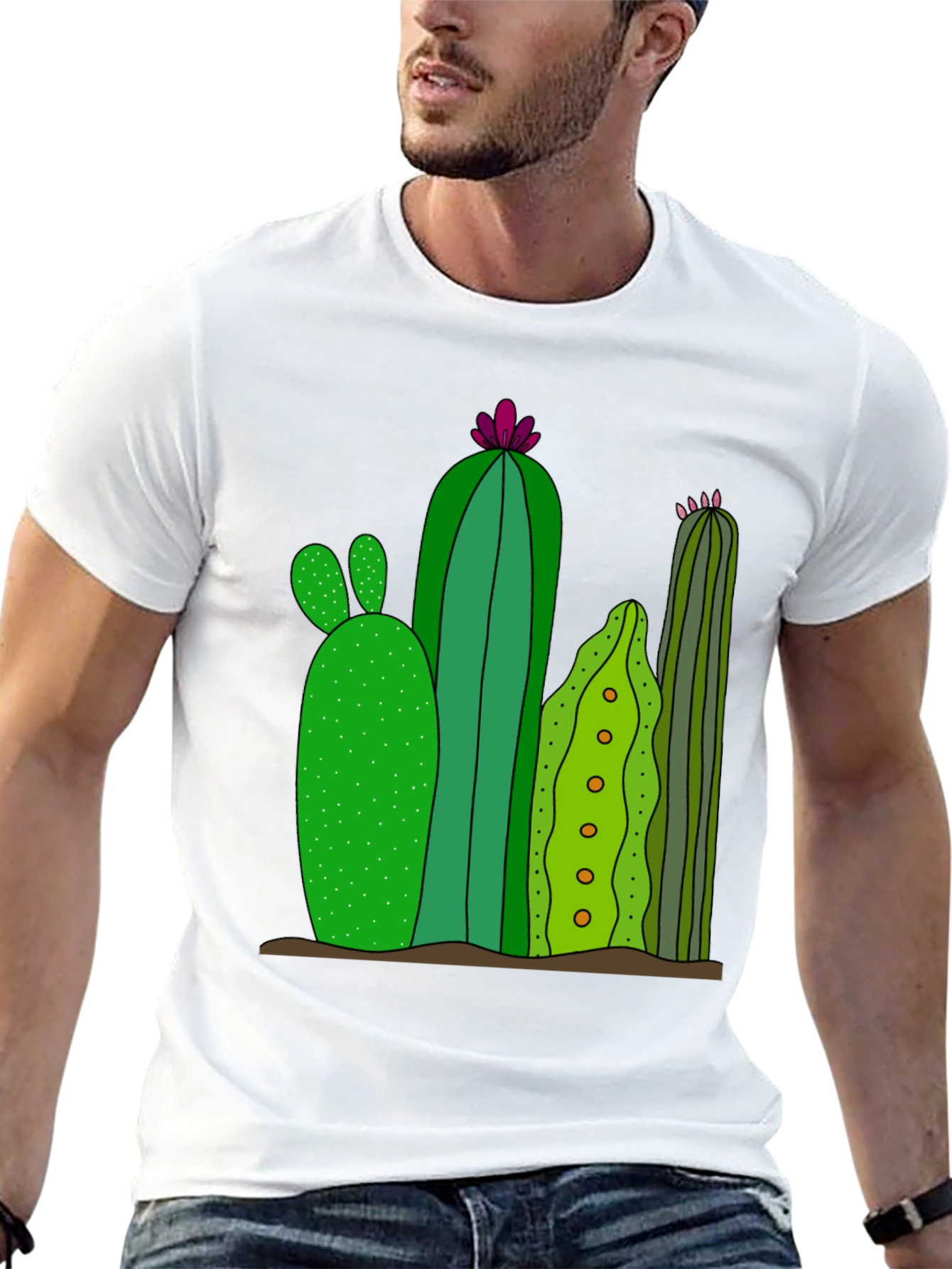 Black Cactus Graphic Print T-Shirt view 13