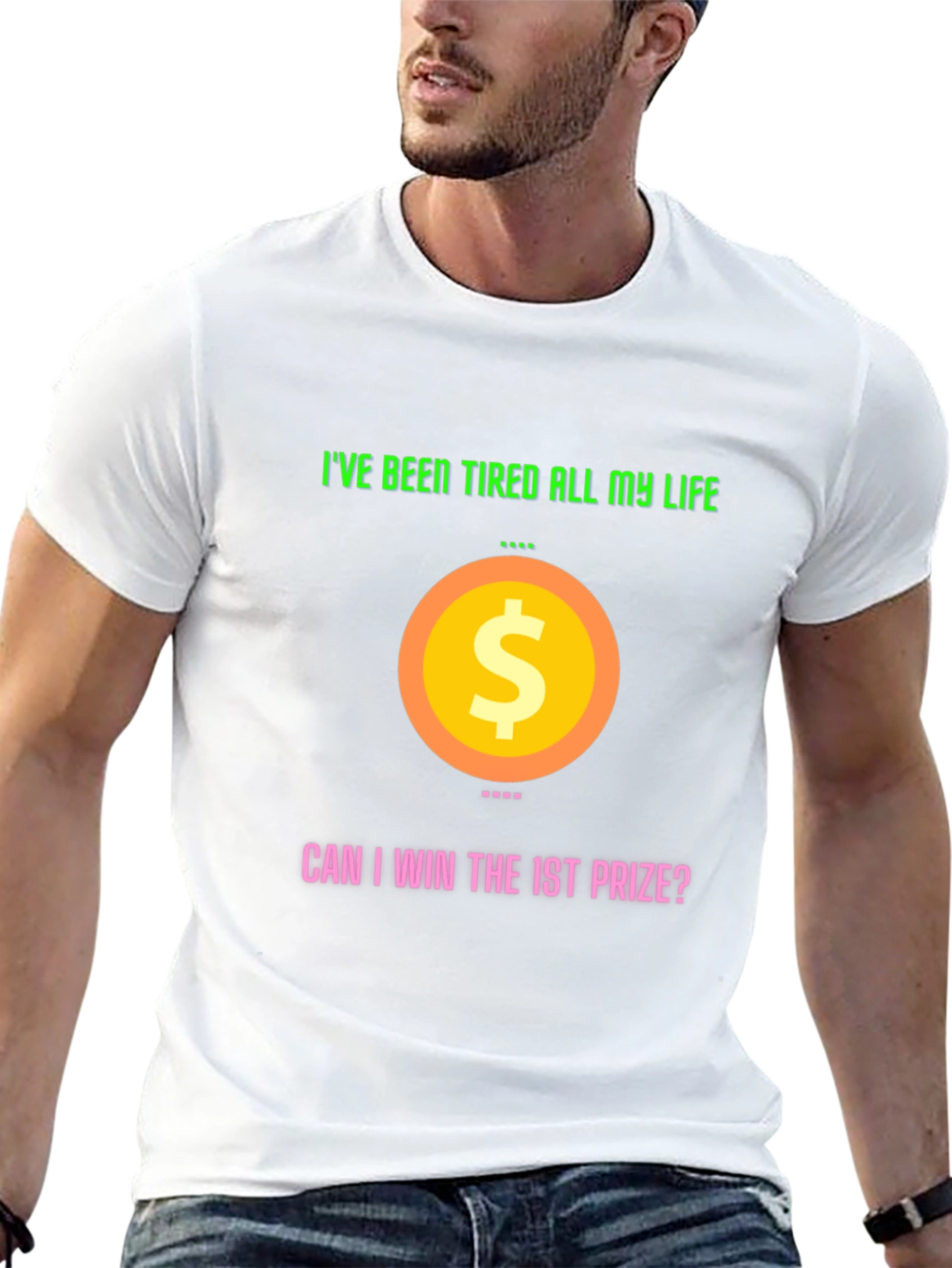 Black Humorous "I've Been Tired All My Life" Graphic T-Shirt view 13