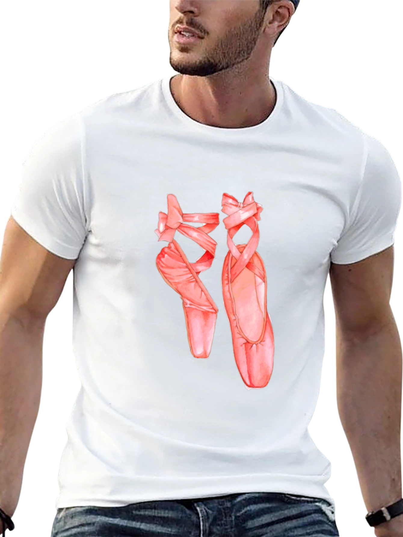 Black Ballet Shoes Graphic Tee - Dancer Gift view 13