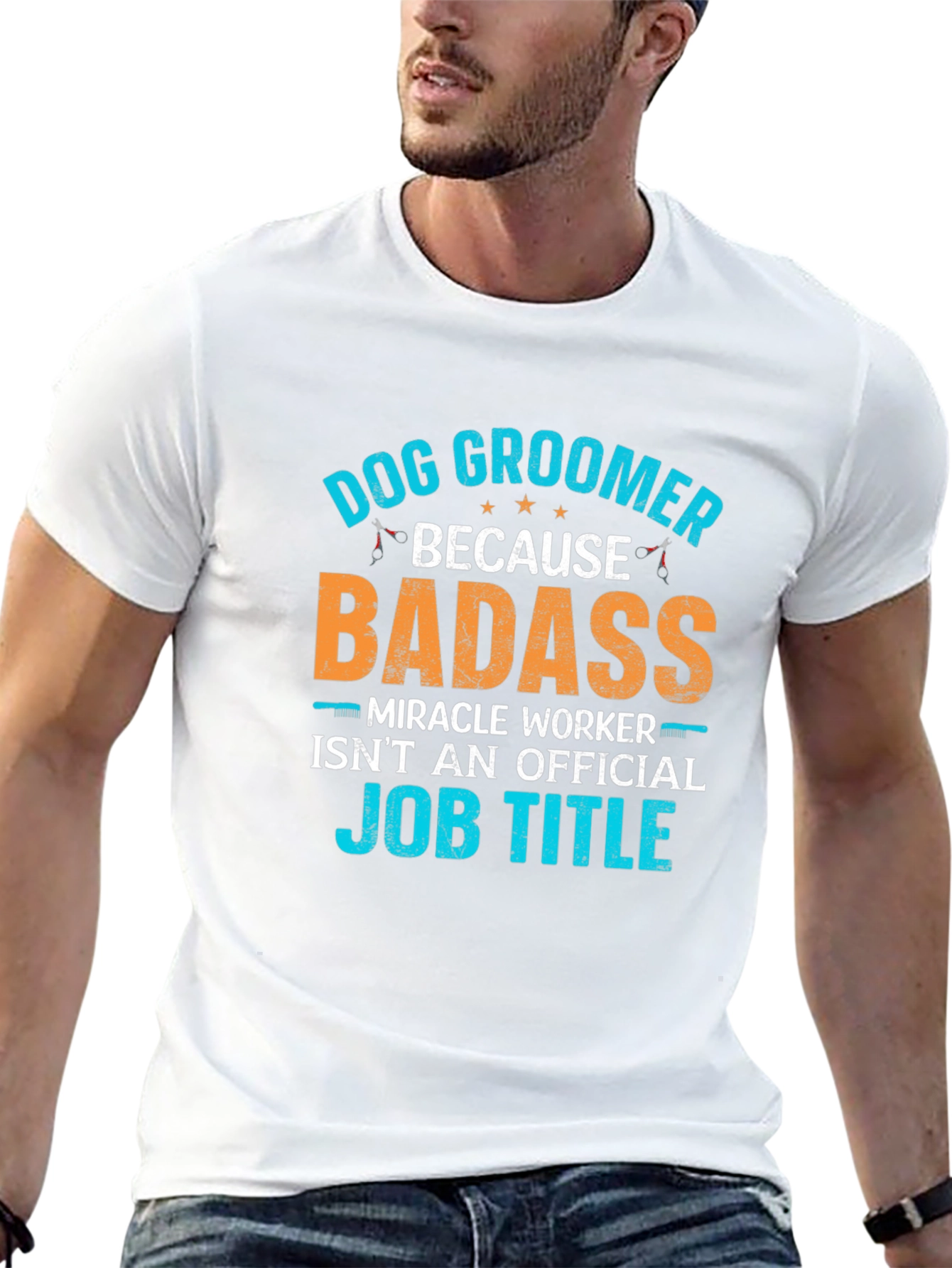 Black Dog Groomer Badass T-Shirt view 13