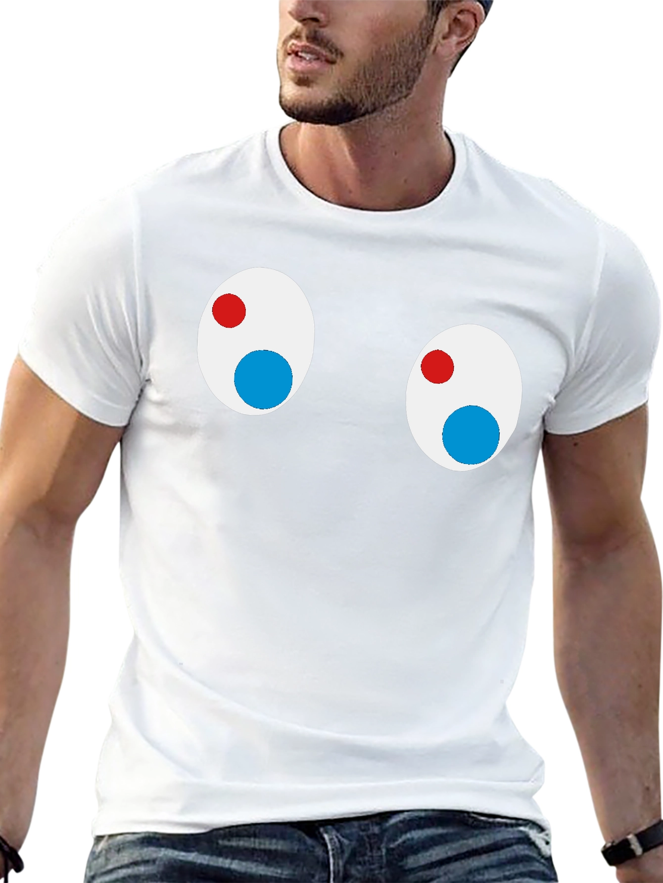 Black Funny Googly Eyes Black T-Shirt view 13
