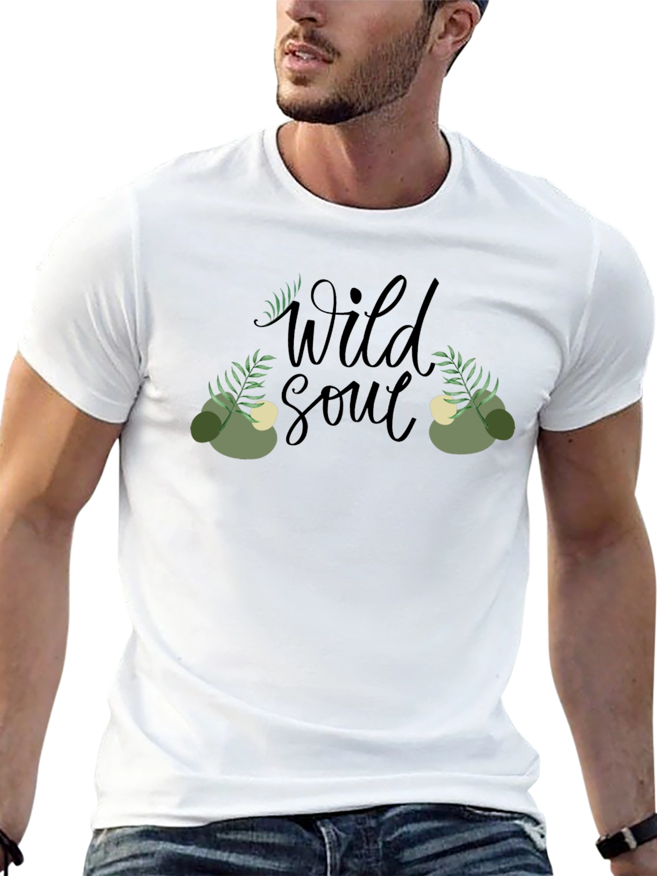 Black Wild Soul Graphic T-Shirt - Nature Inspired Design view 13