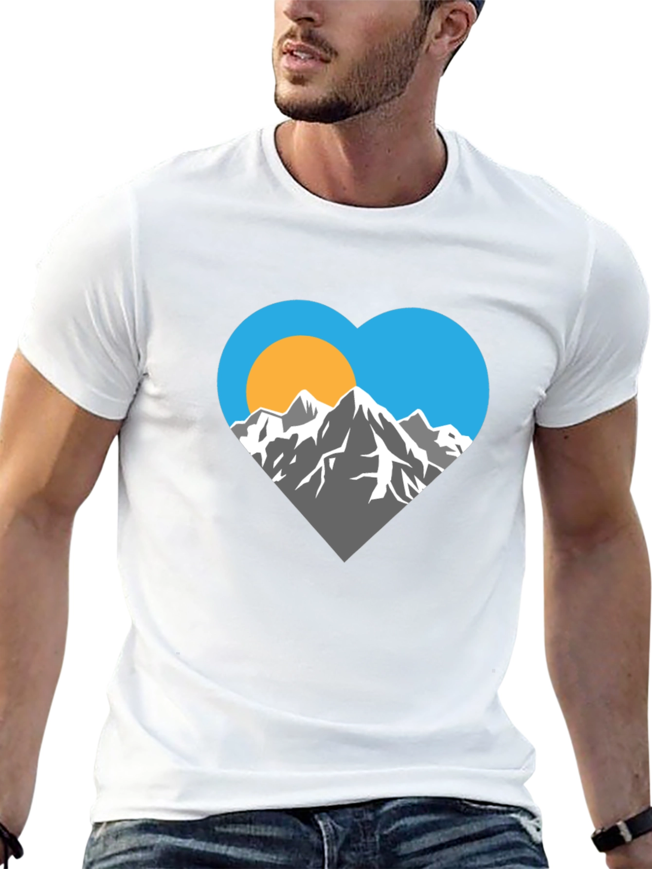 Black Mountain Heart Graphic T-Shirt view 13