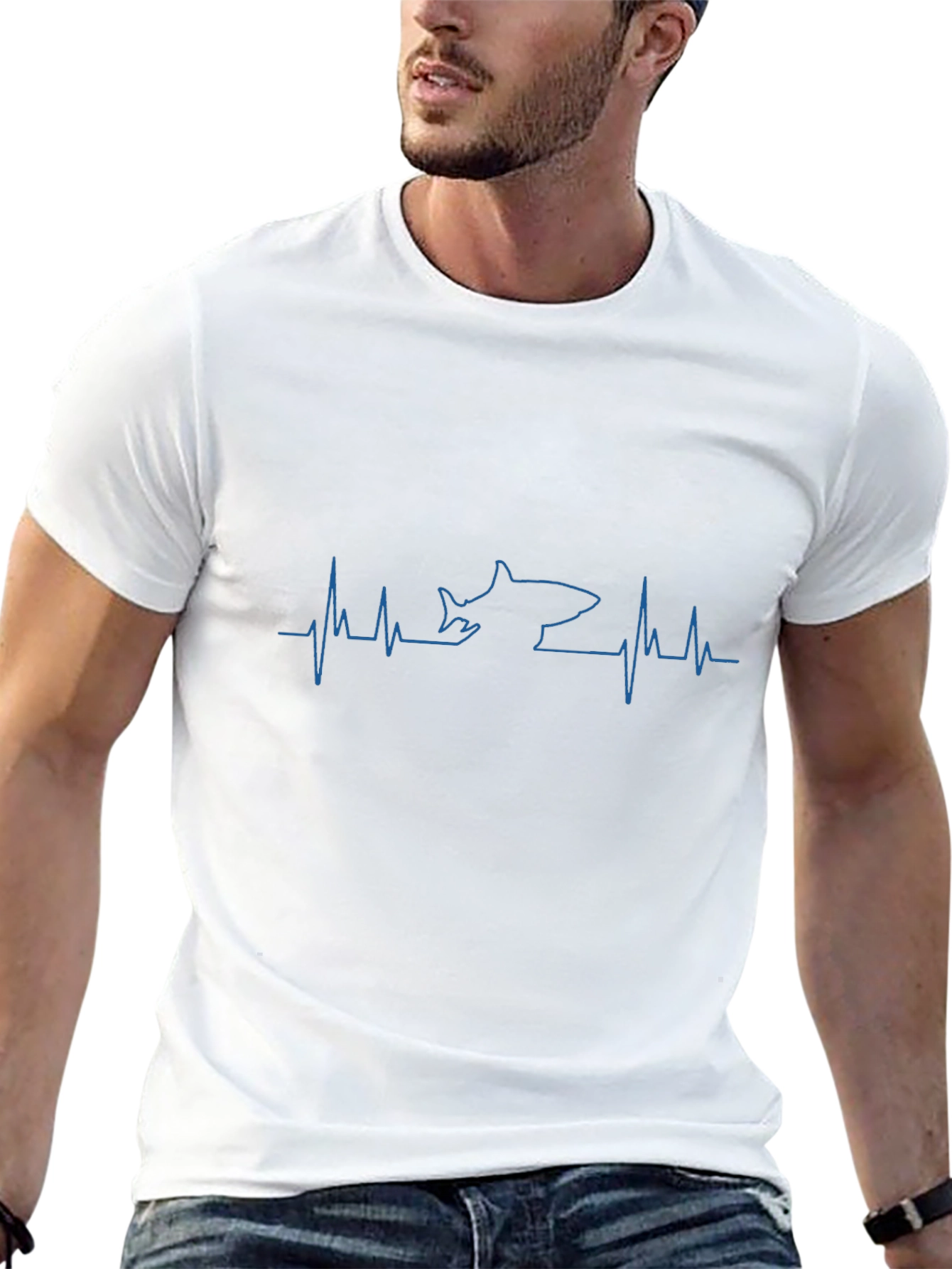 Black Shark Heartbeat T-Shirt - Black view 13