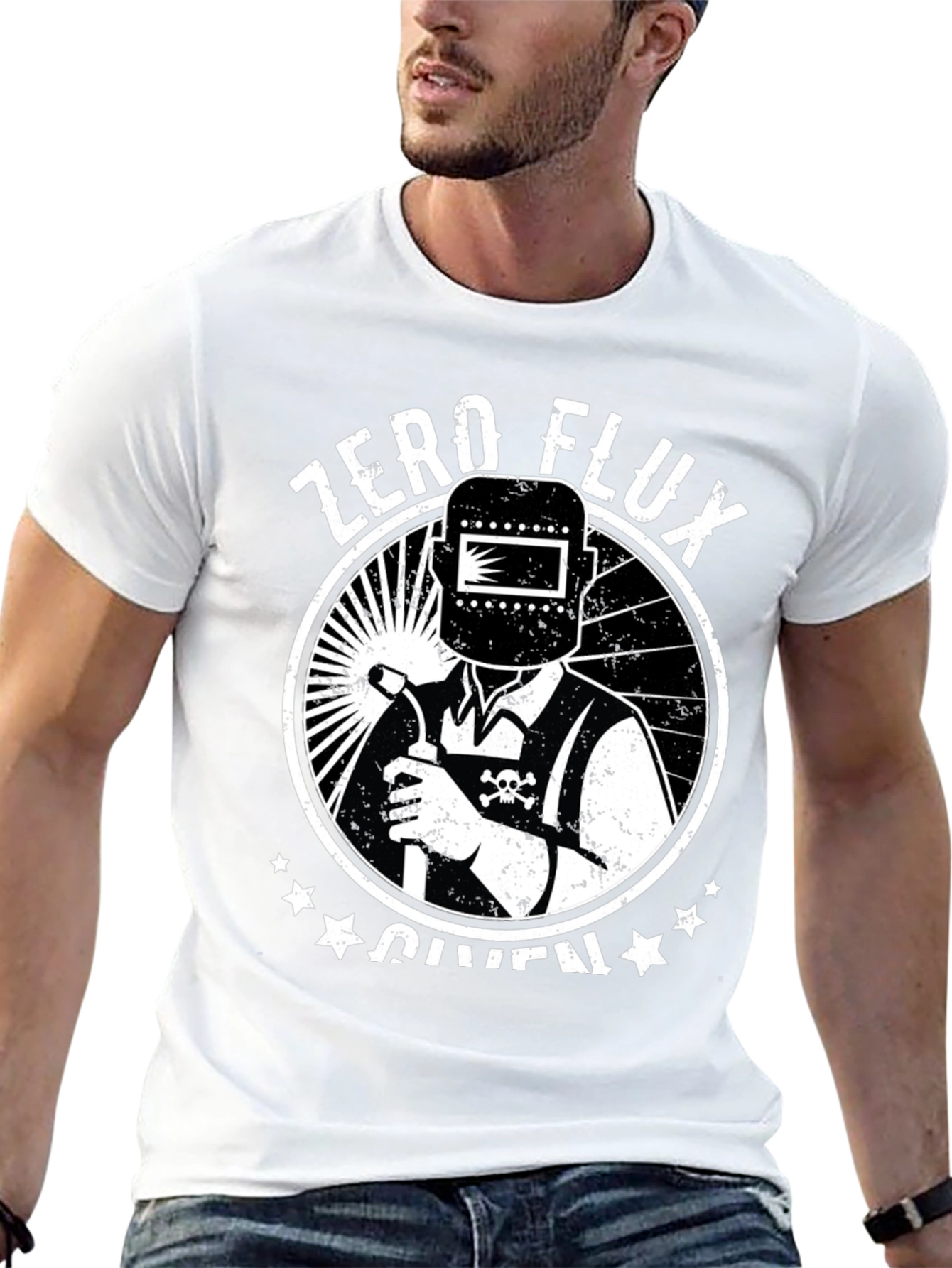 Black Zero Flux Given Welder T-Shirt view 13