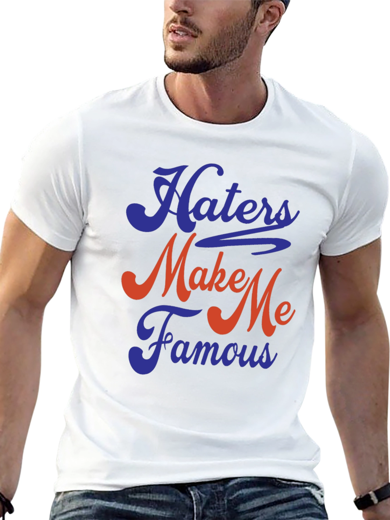 Black Haters Make Me Famous Graphic Tee - Soft Cotton Blend view 13