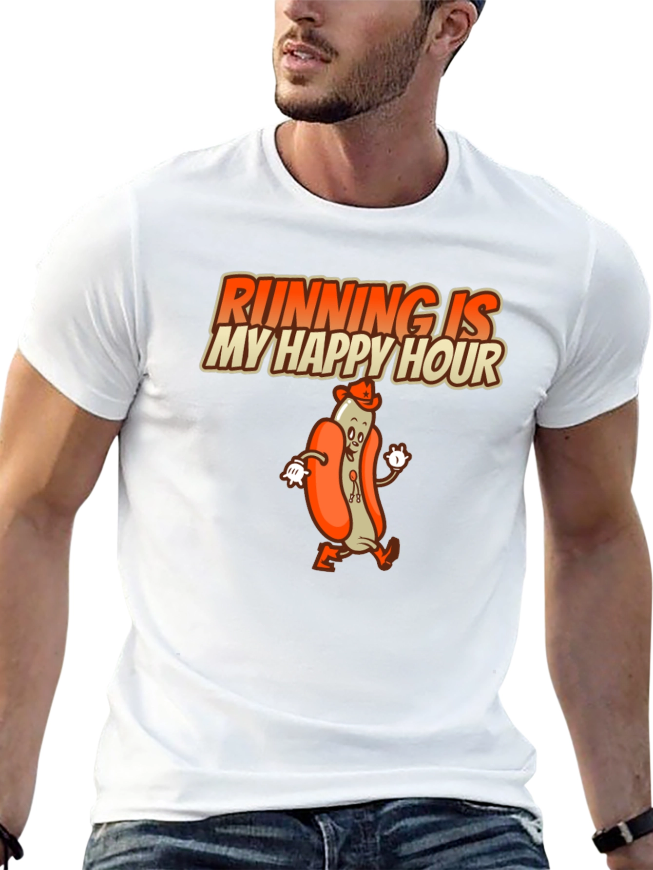 Black Running is My Happy Hour T-Shirt view 13