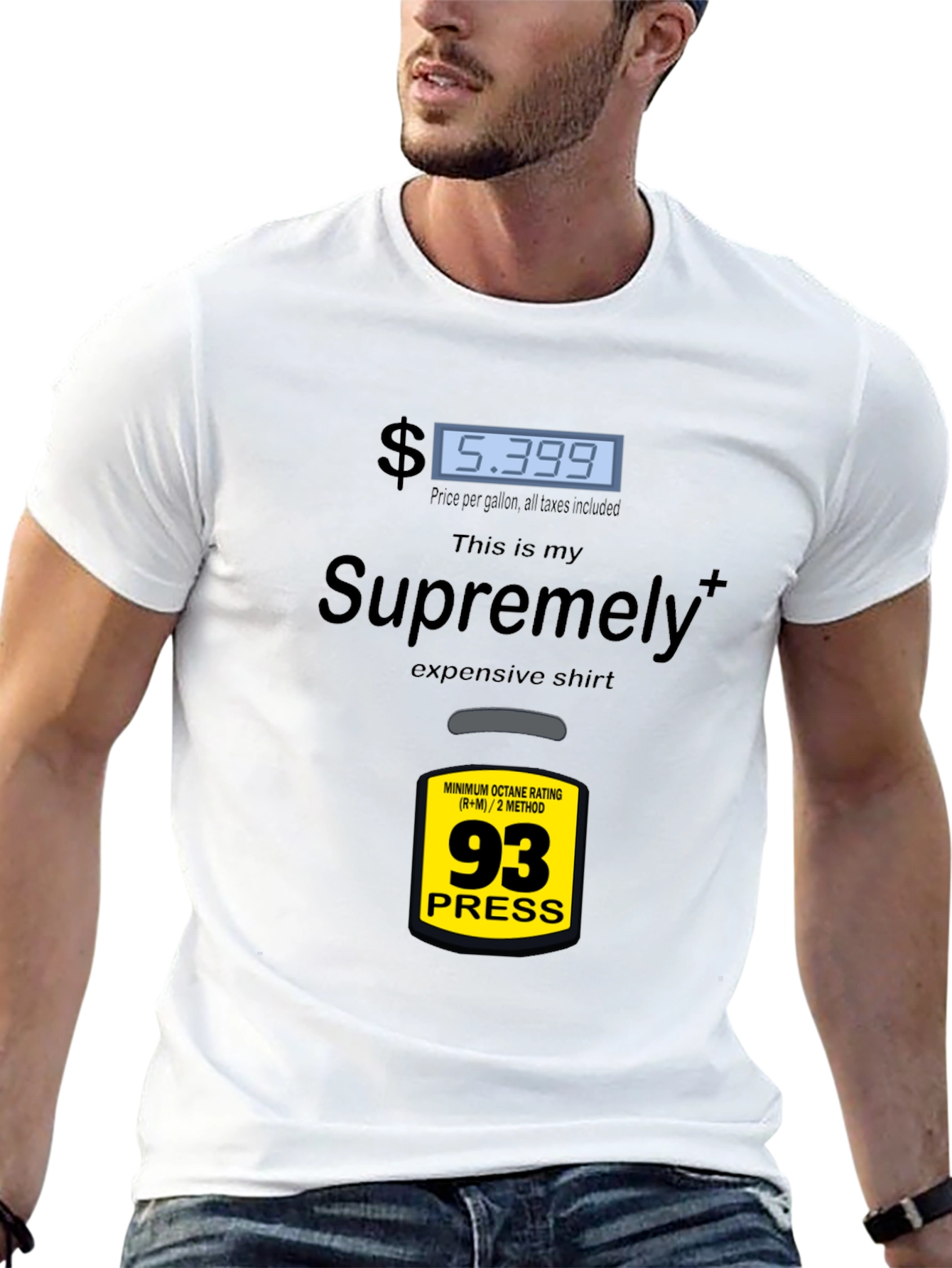 Black Supremely Expensive Gas Price T-Shirt view 13