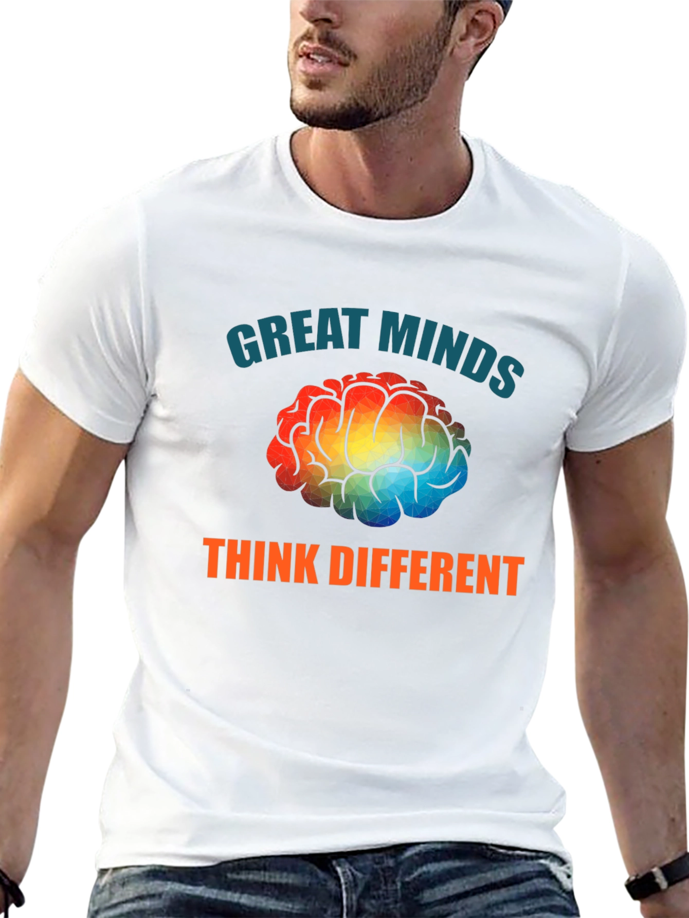 Black Great Minds Think Different Graphic T-Shirt view 13