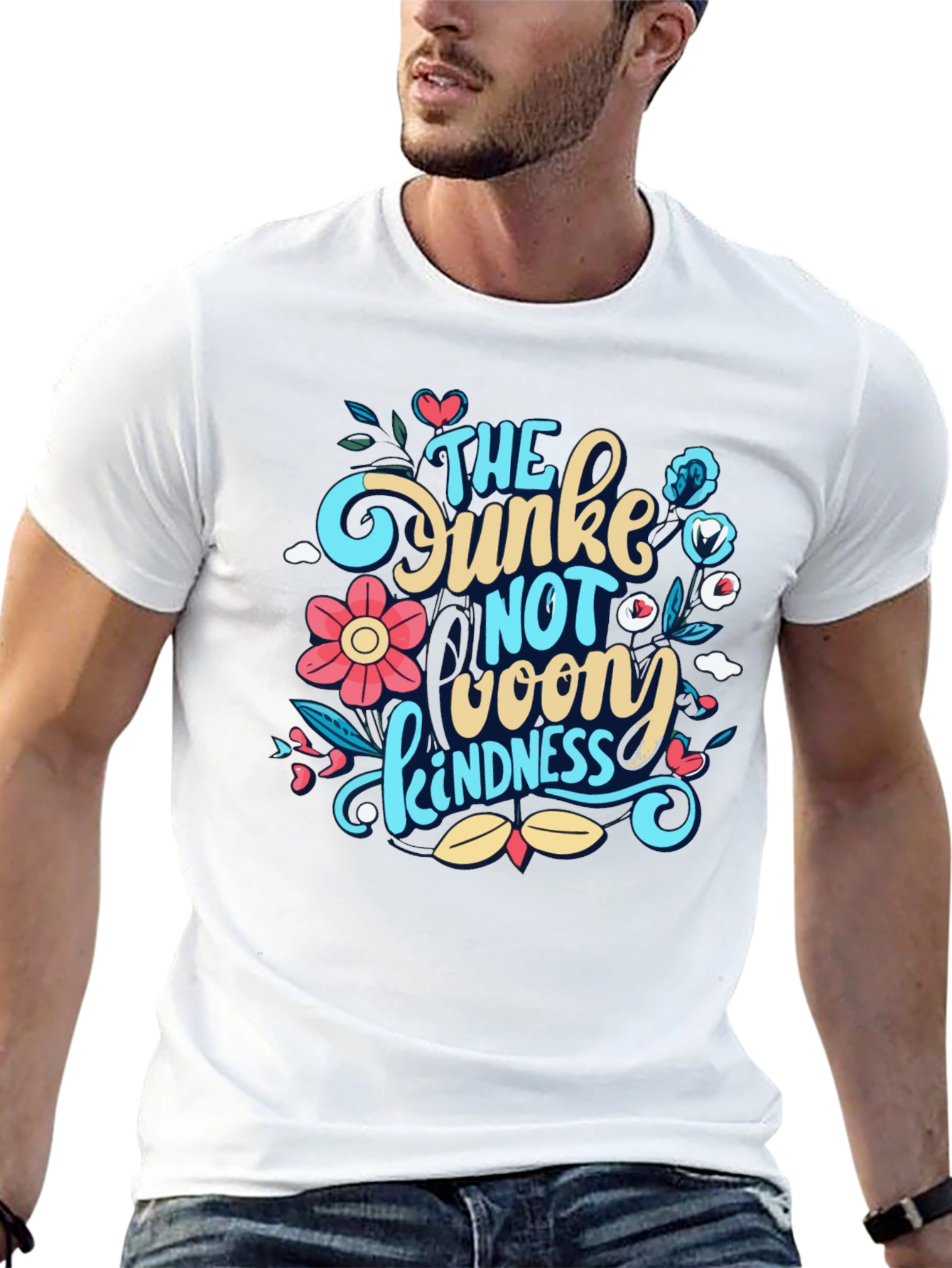 Black Dunkin Donuts Inspired Kindness T-Shirt view 13