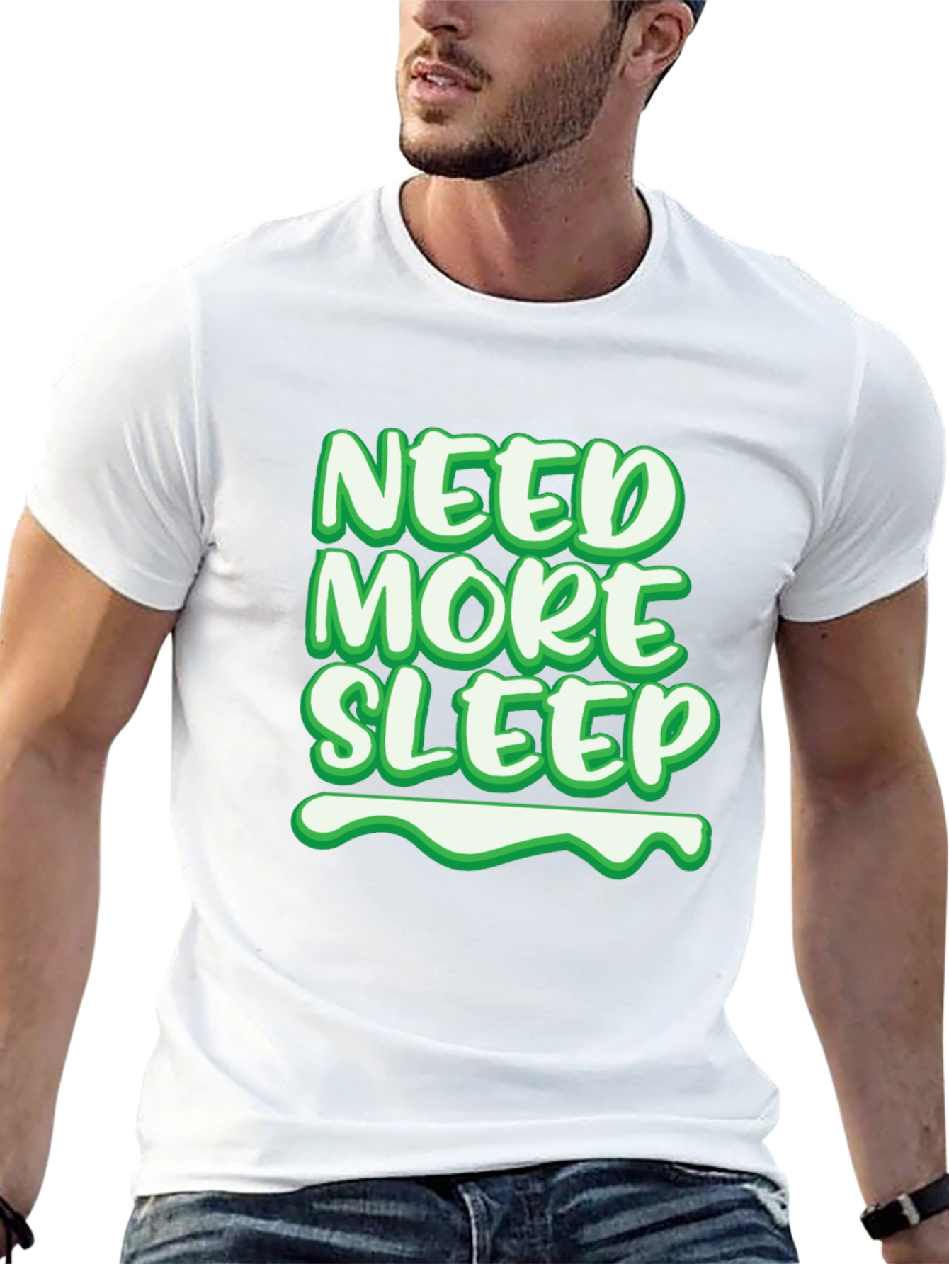 Black Need More Sleep Graphic Tee - Soft Cotton Blend view 13