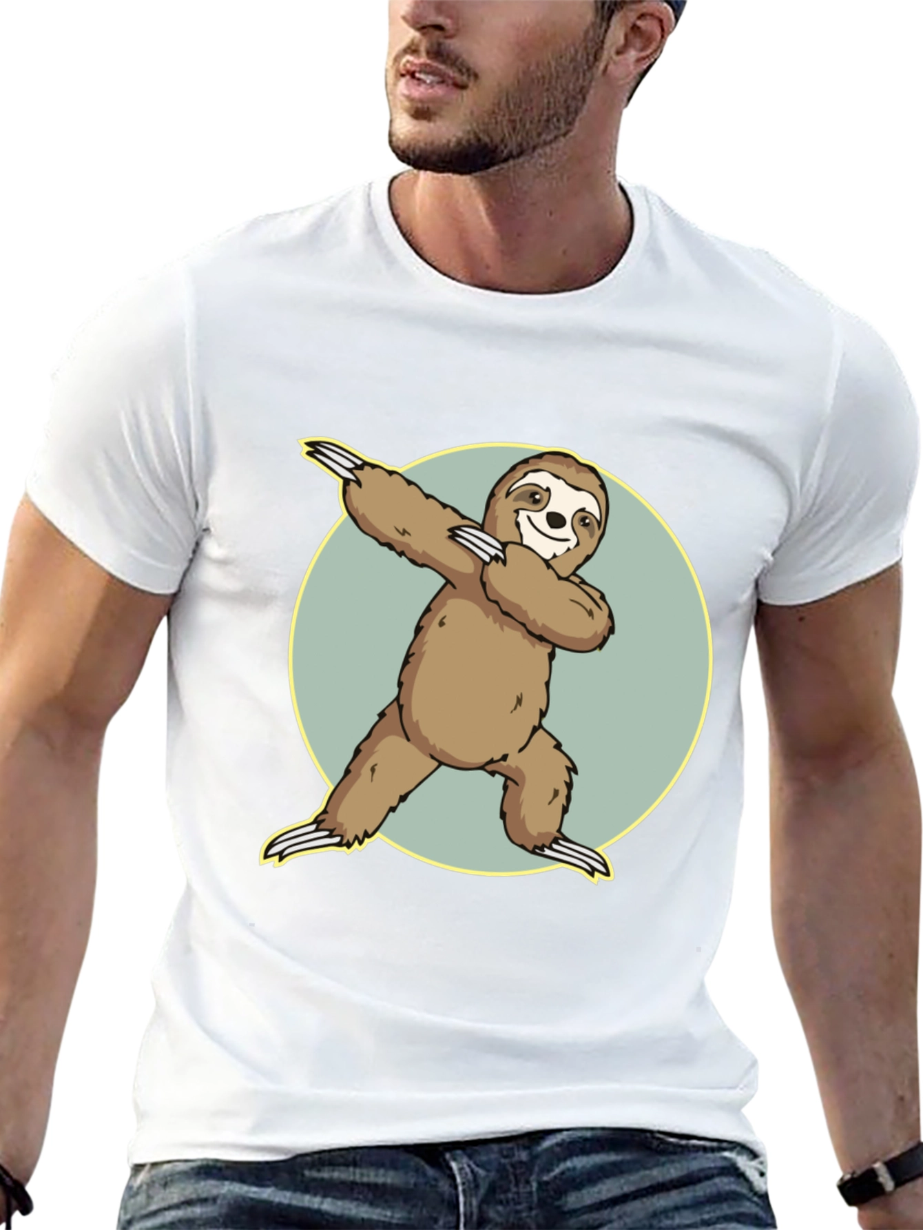 Black Sloth Dabbing T-Shirt - Funny Animal Tee view 13