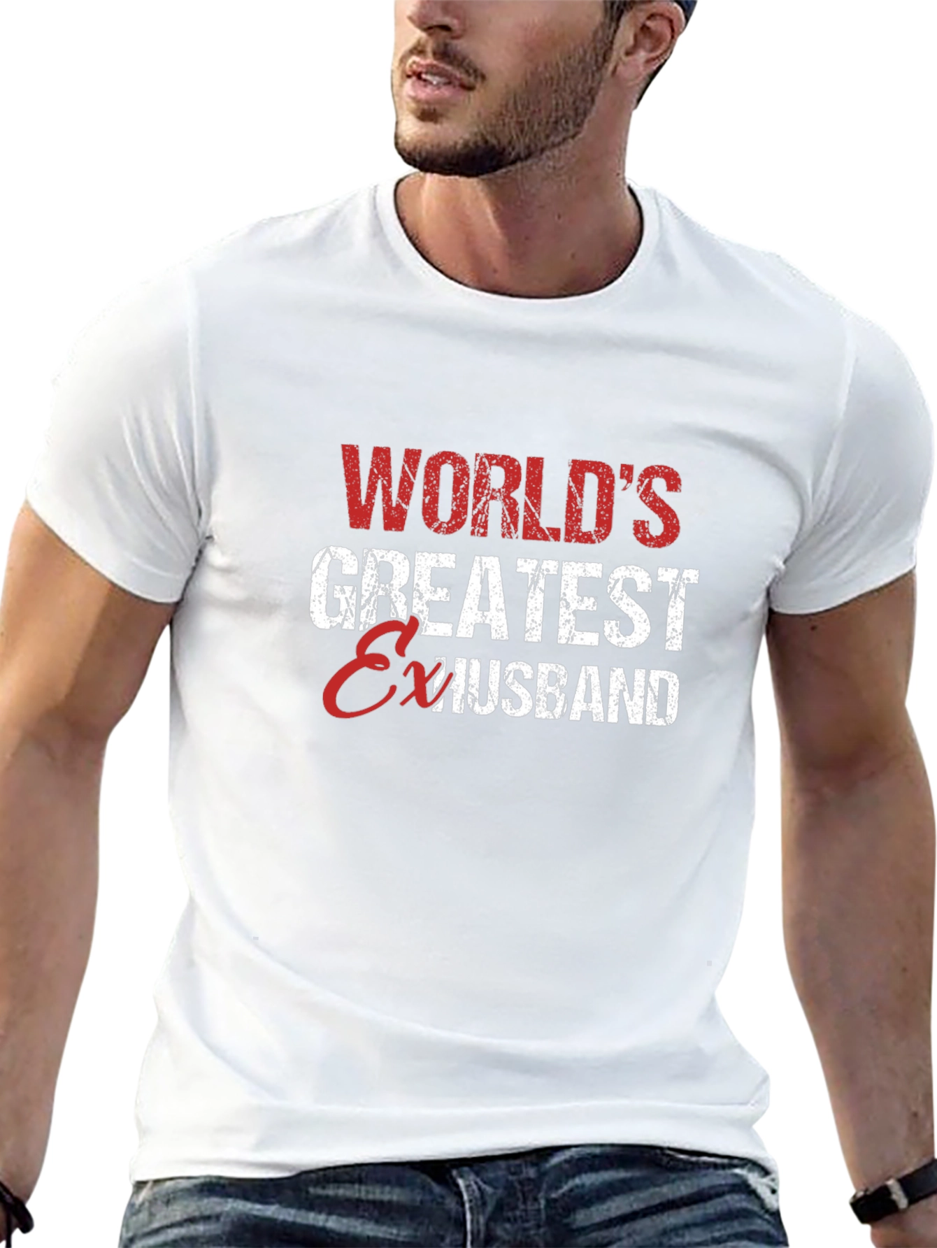 Black World's Greatest Ex Husband Funny T-Shirt view 13
