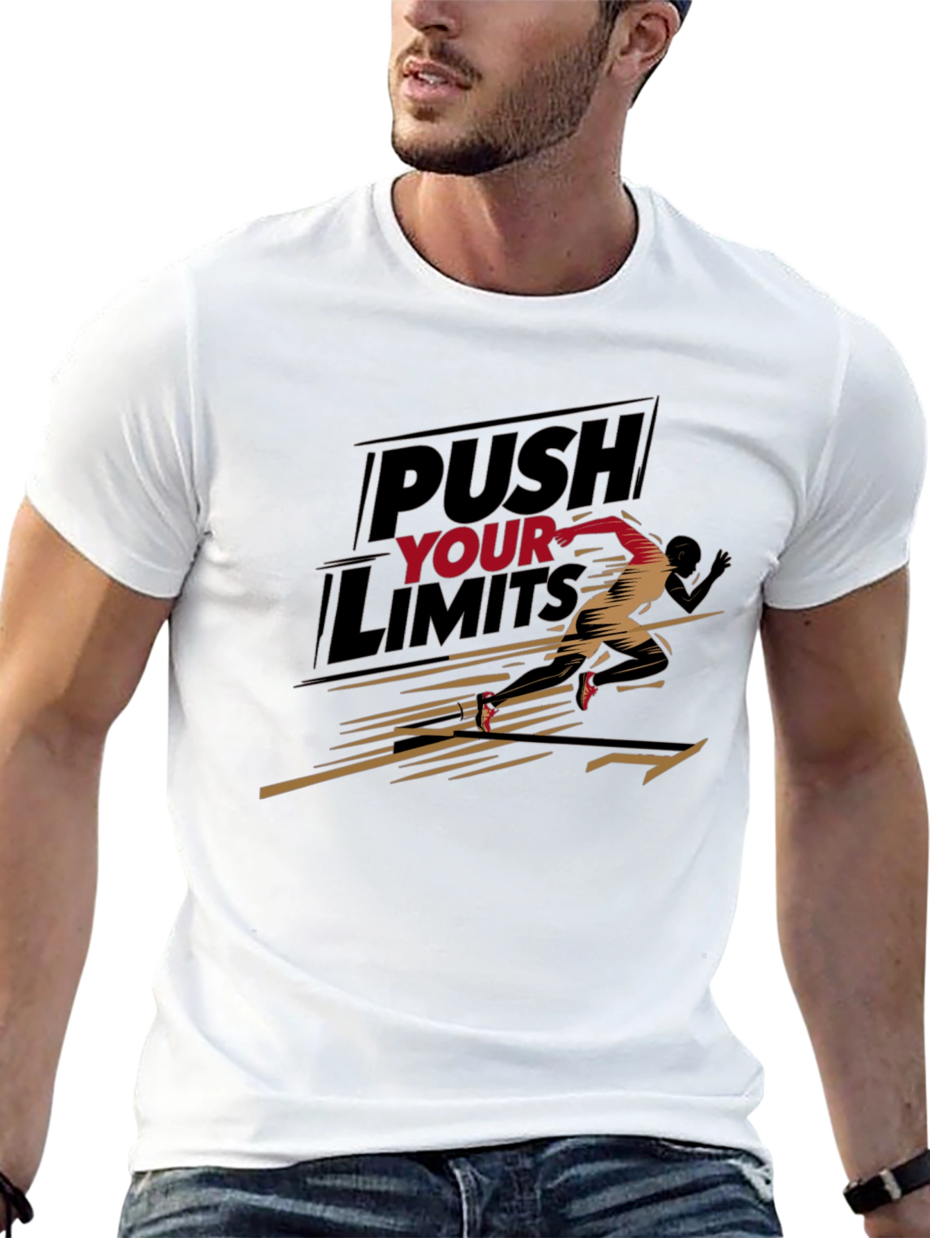 Black Push Your Limits Graphic Tee - Motivation view 13