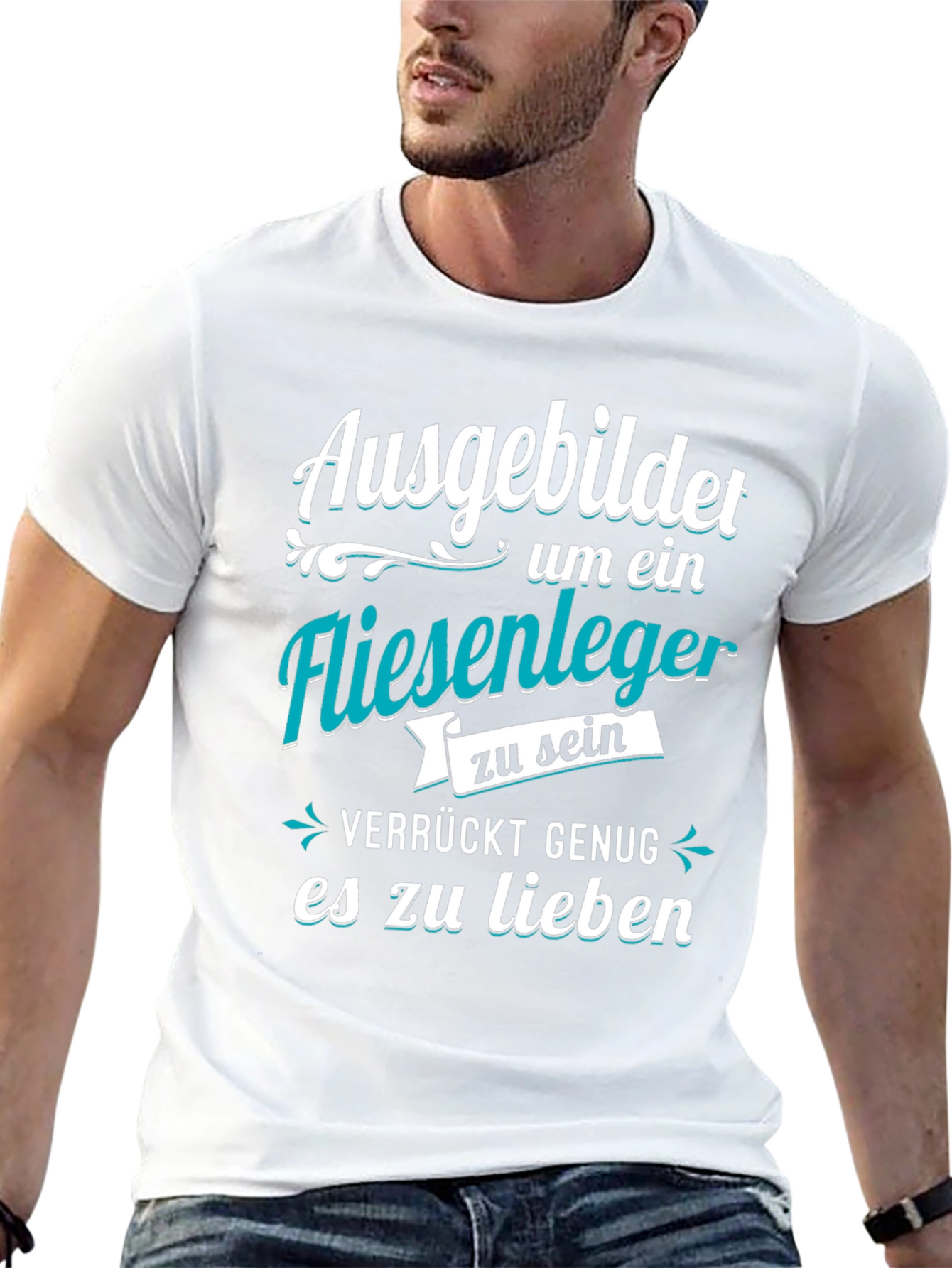 Black Ausgebildet Fliesenleger T-Shirt - Crazy Enough To Love It! view 13