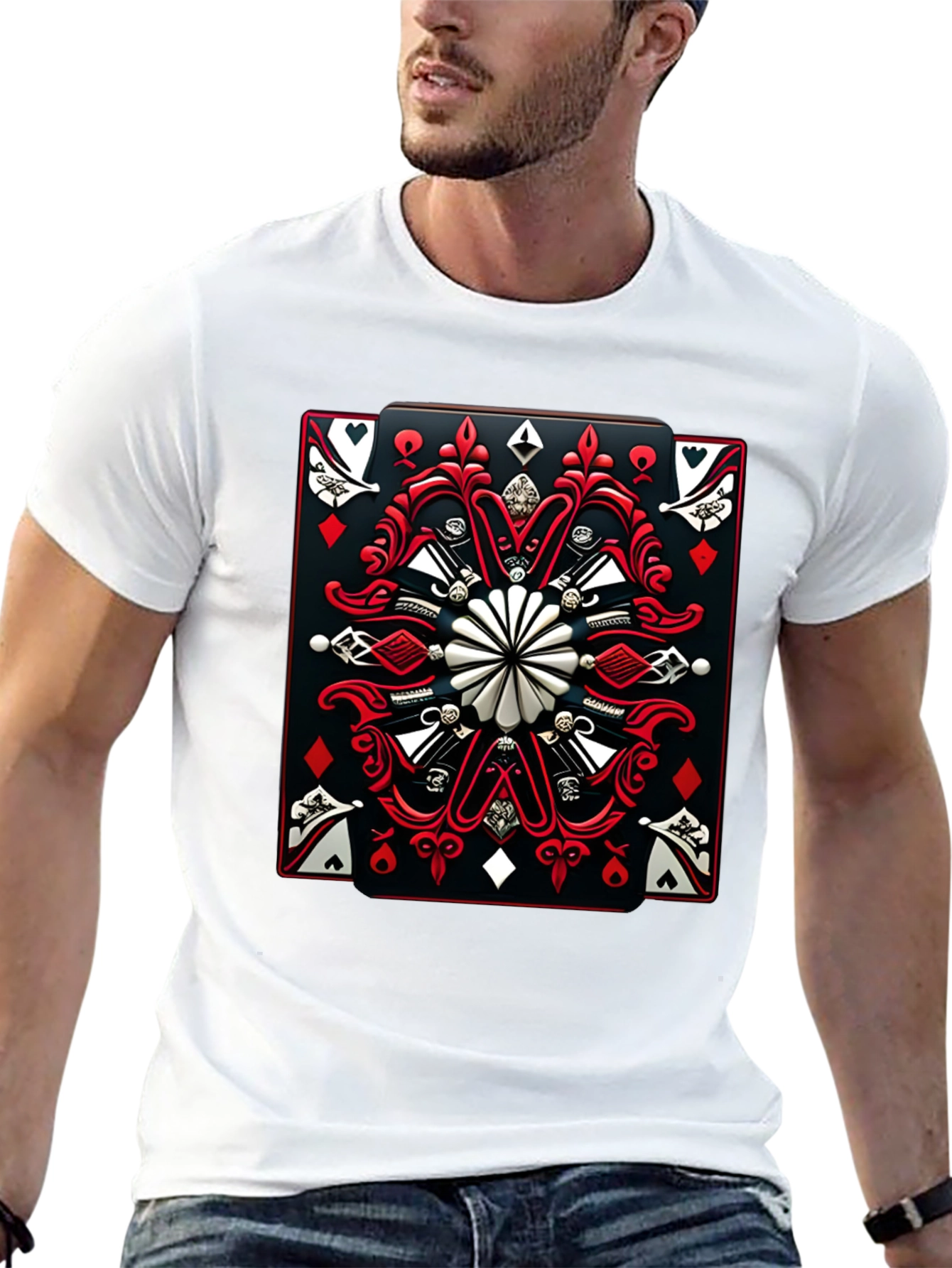 Black Playing Card Graphic T-Shirt - Black view 13