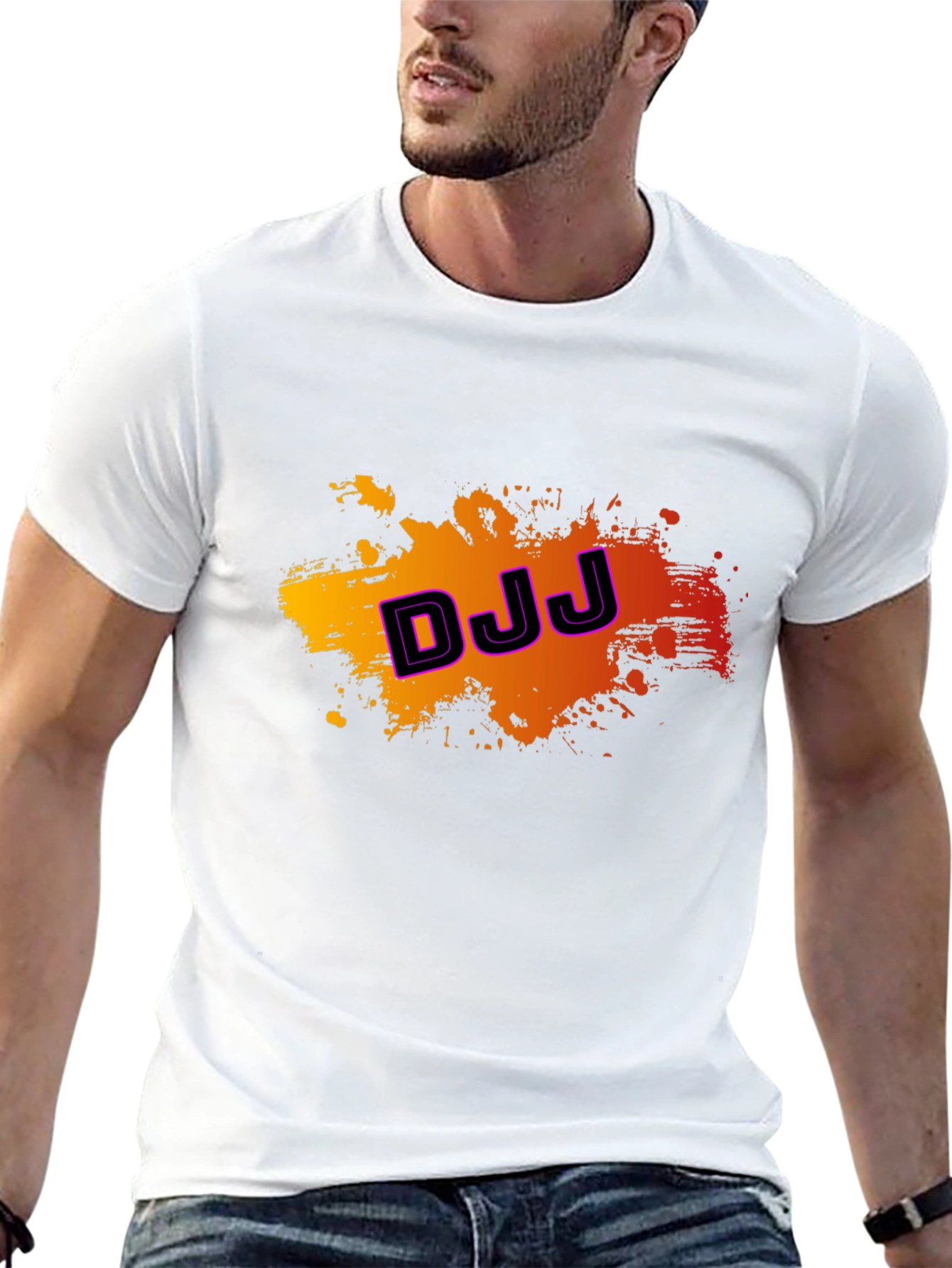 Black DJJ Graphic Print Black Tee view 13