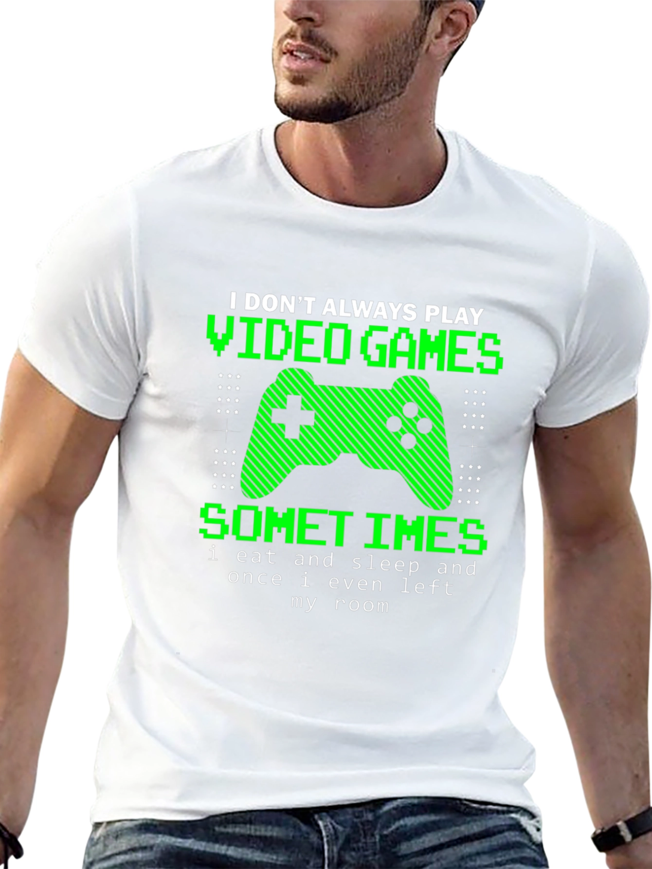 Black Gamer T-Shirt - I Don't Always Play Video Games view 13
