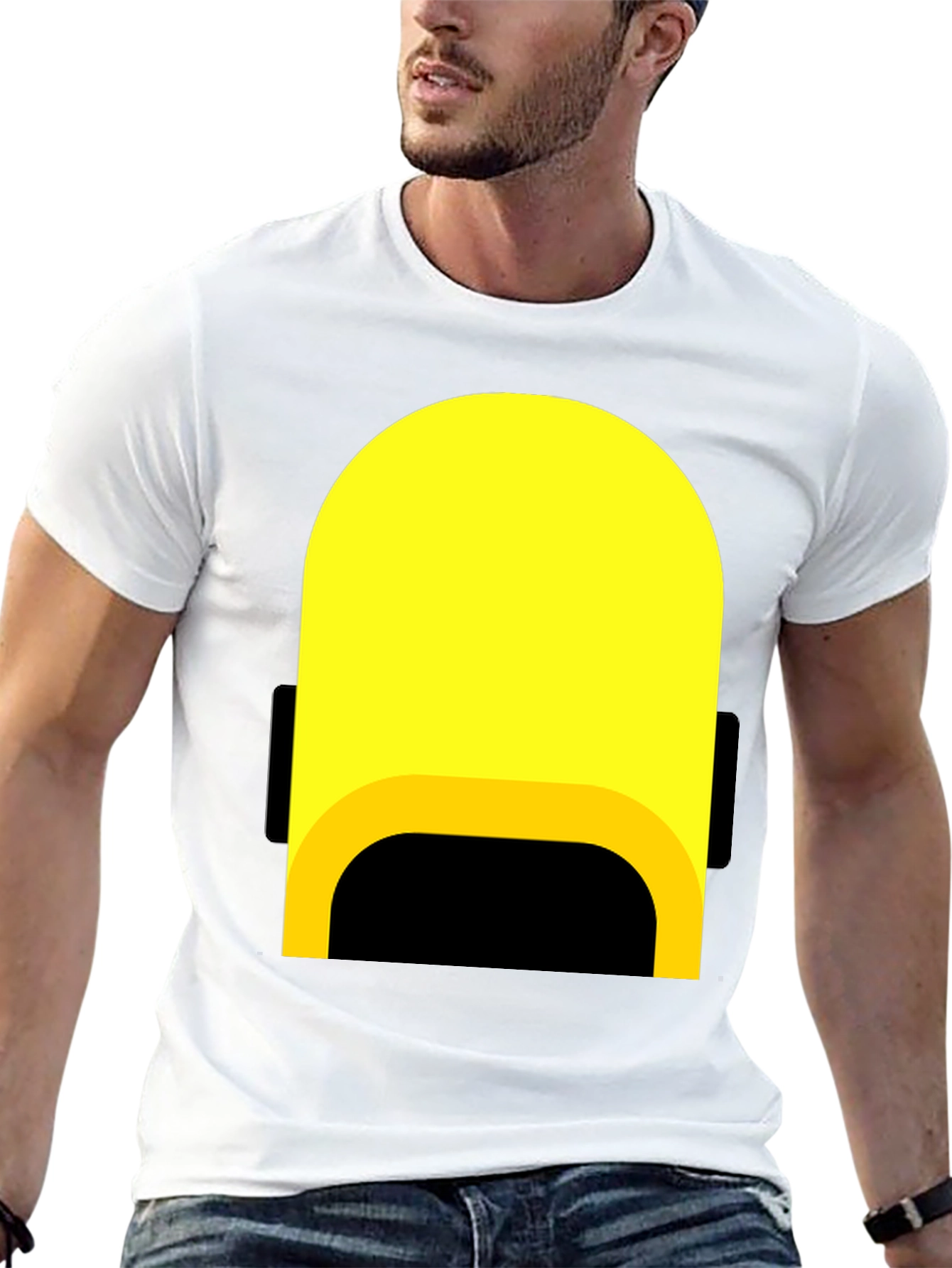 Black Minimalist Character Graphic T-Shirt view 13