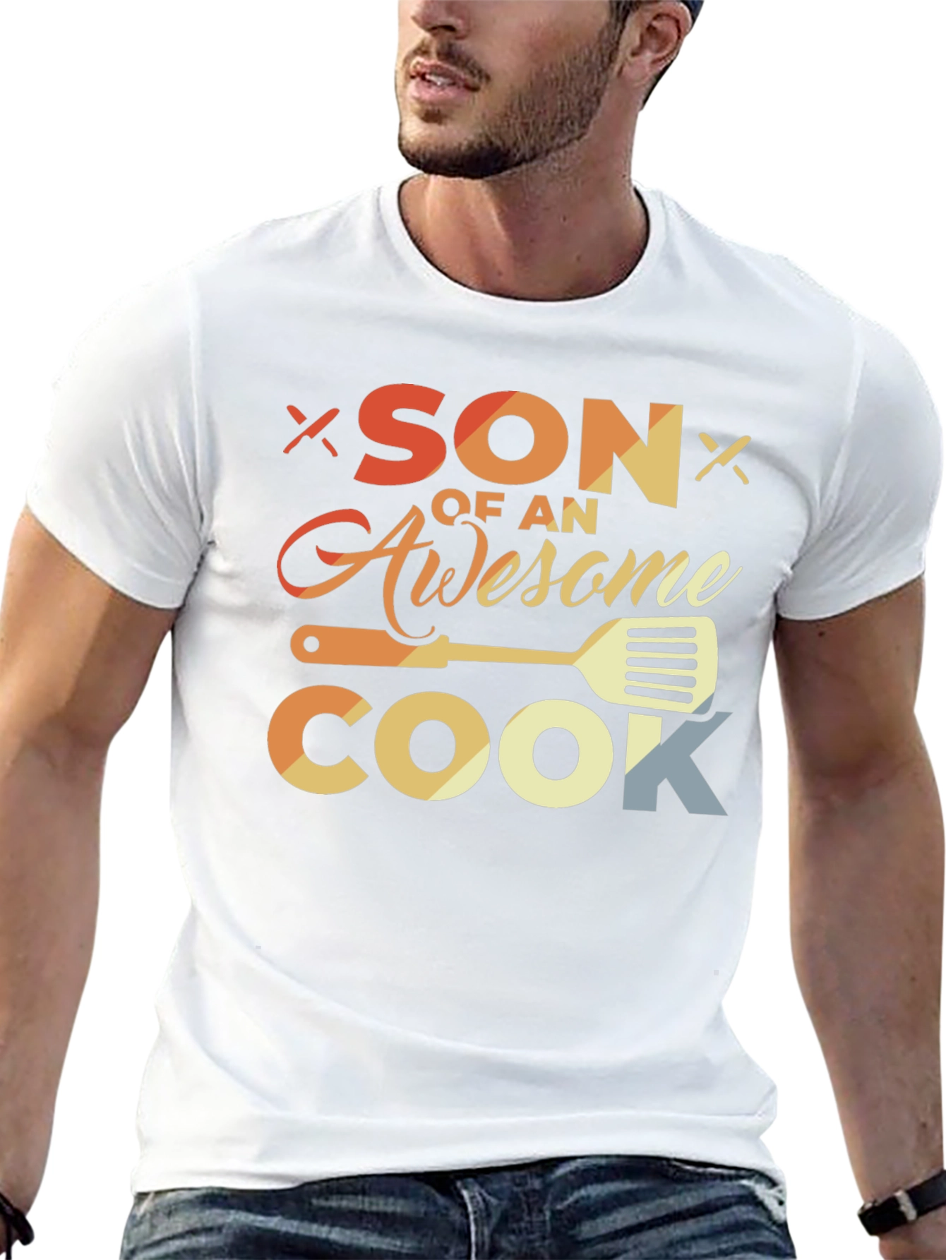 Black Son of an Awesome Cook Black T-Shirt view 13