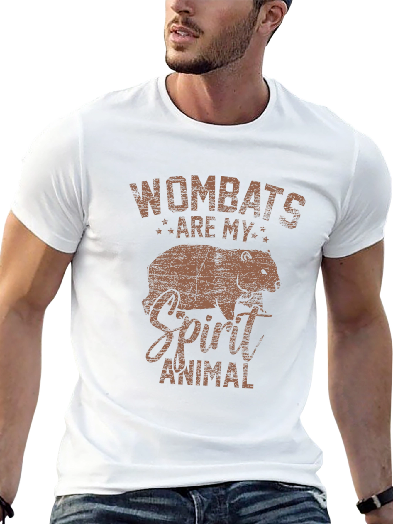 Black Wombats Are My Spirit Animal Graphic Tee view 13