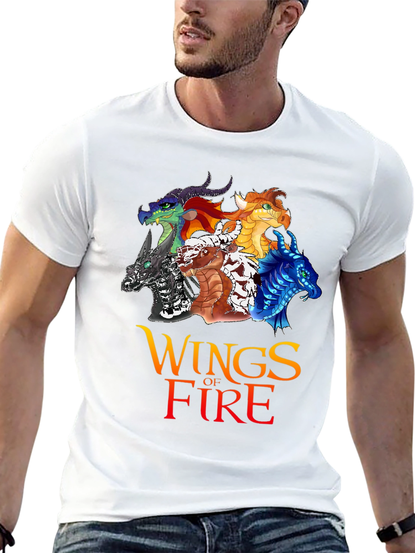 Black Wings of Fire Graphic T-Shirt view 13