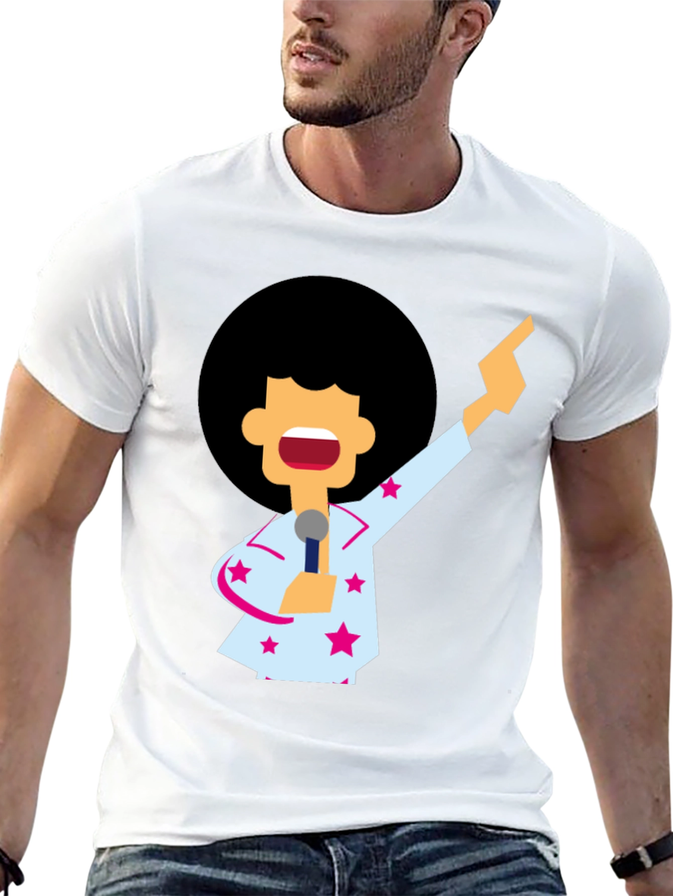 Black Funky Retro Disco T-Shirt view 13