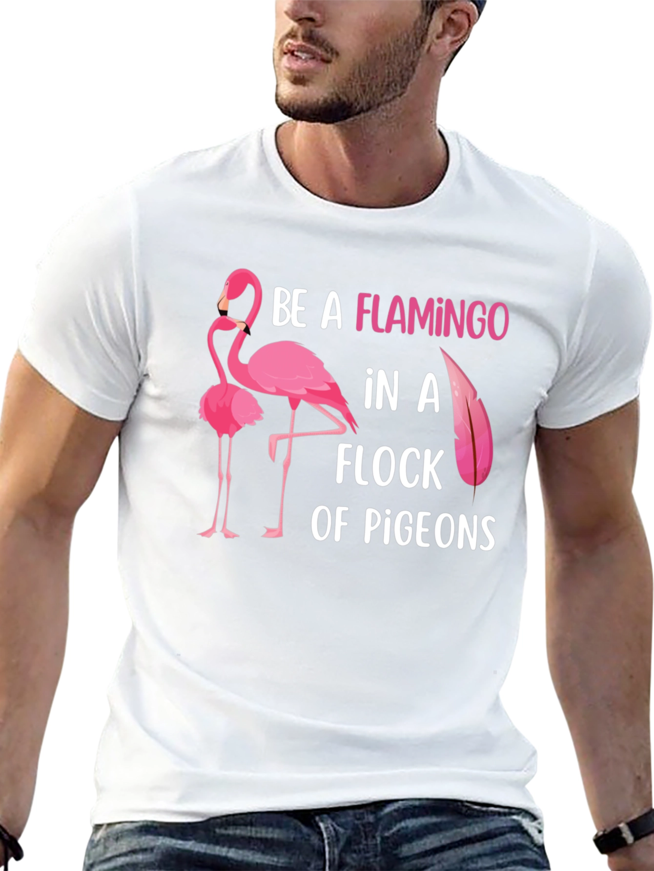 Black Be a Flamingo Graphic T-Shirt view 13