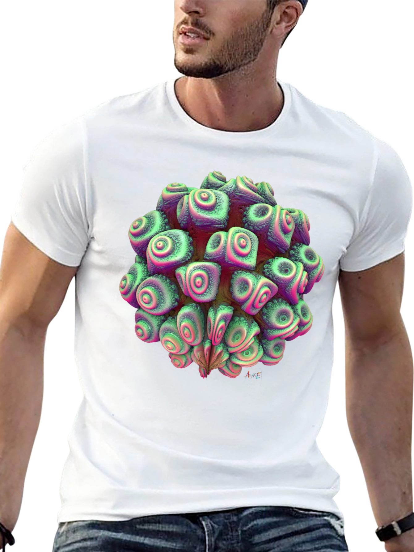 Abstract Organic Fractal Design Tee - 13