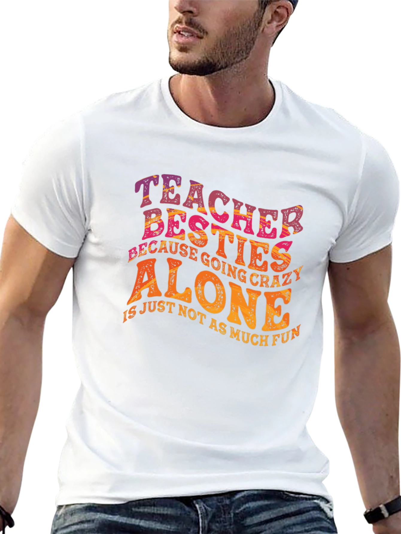 Teacher Besties Graphic T-Shirt - 13