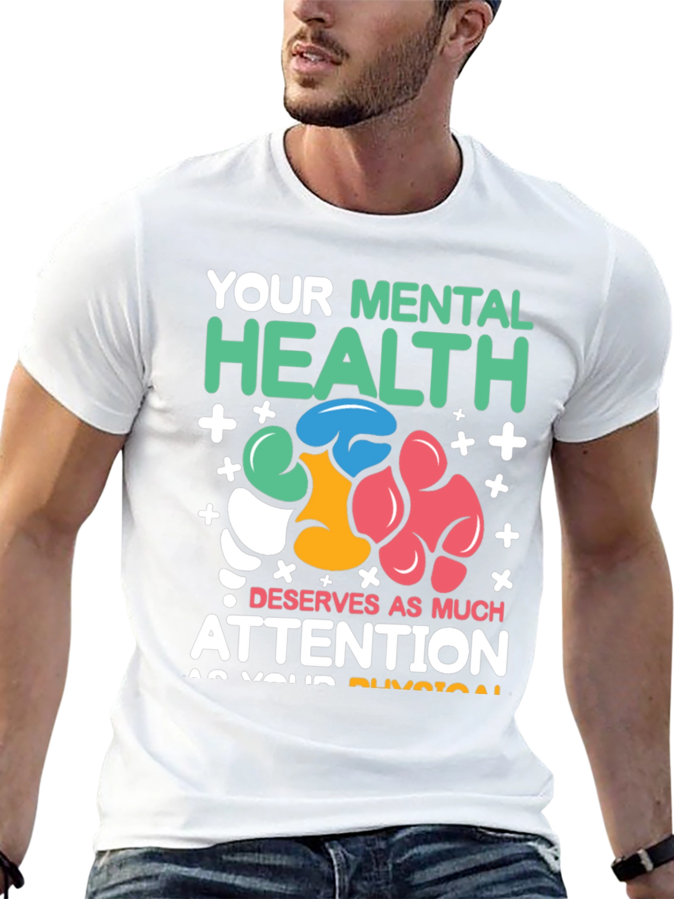 Black Mental Health Awareness Graphic T-Shirt view 13
