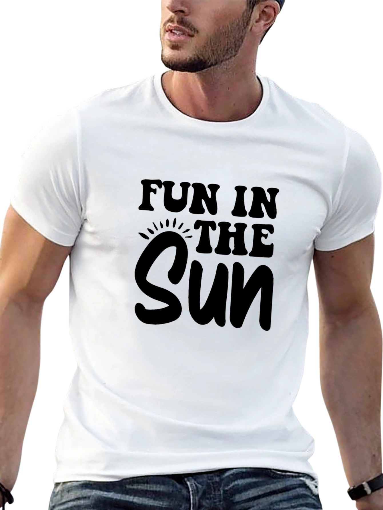 Black Fun in the Sun Black Graphic T-Shirt view 13