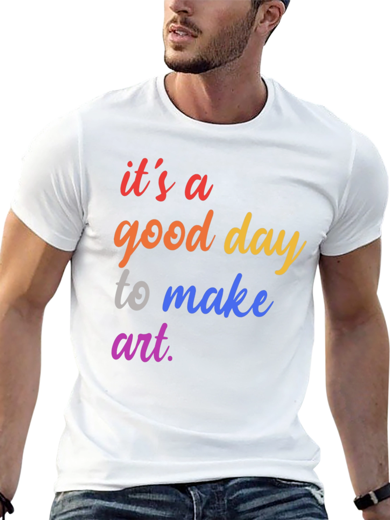 Black It's a Good Day To Make Art T-Shirt view 13