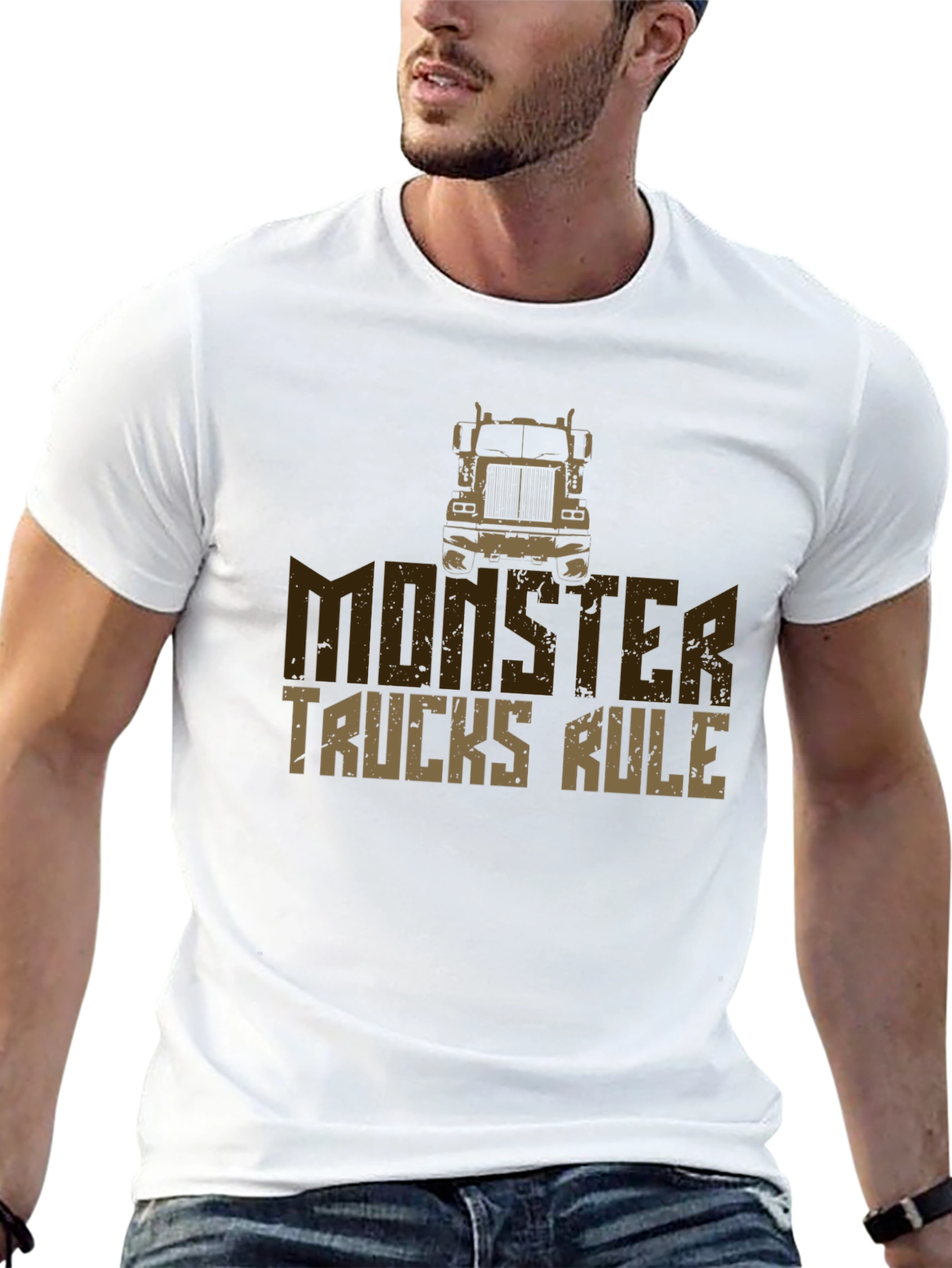 Black Monster Trucks Rule T-Shirt view 13