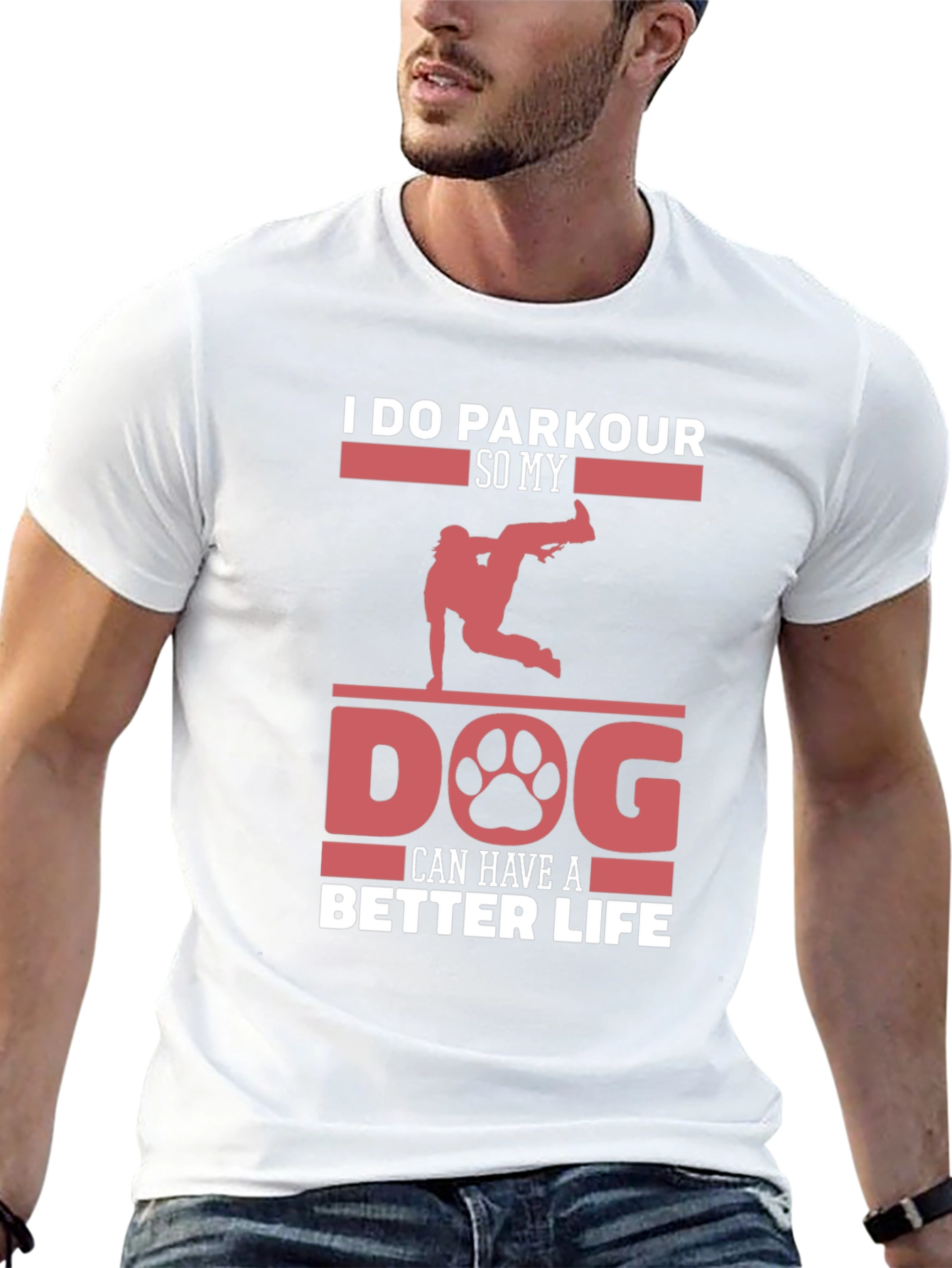 Black Parkour Dog Lover T-Shirt - Better Life Tee view 13