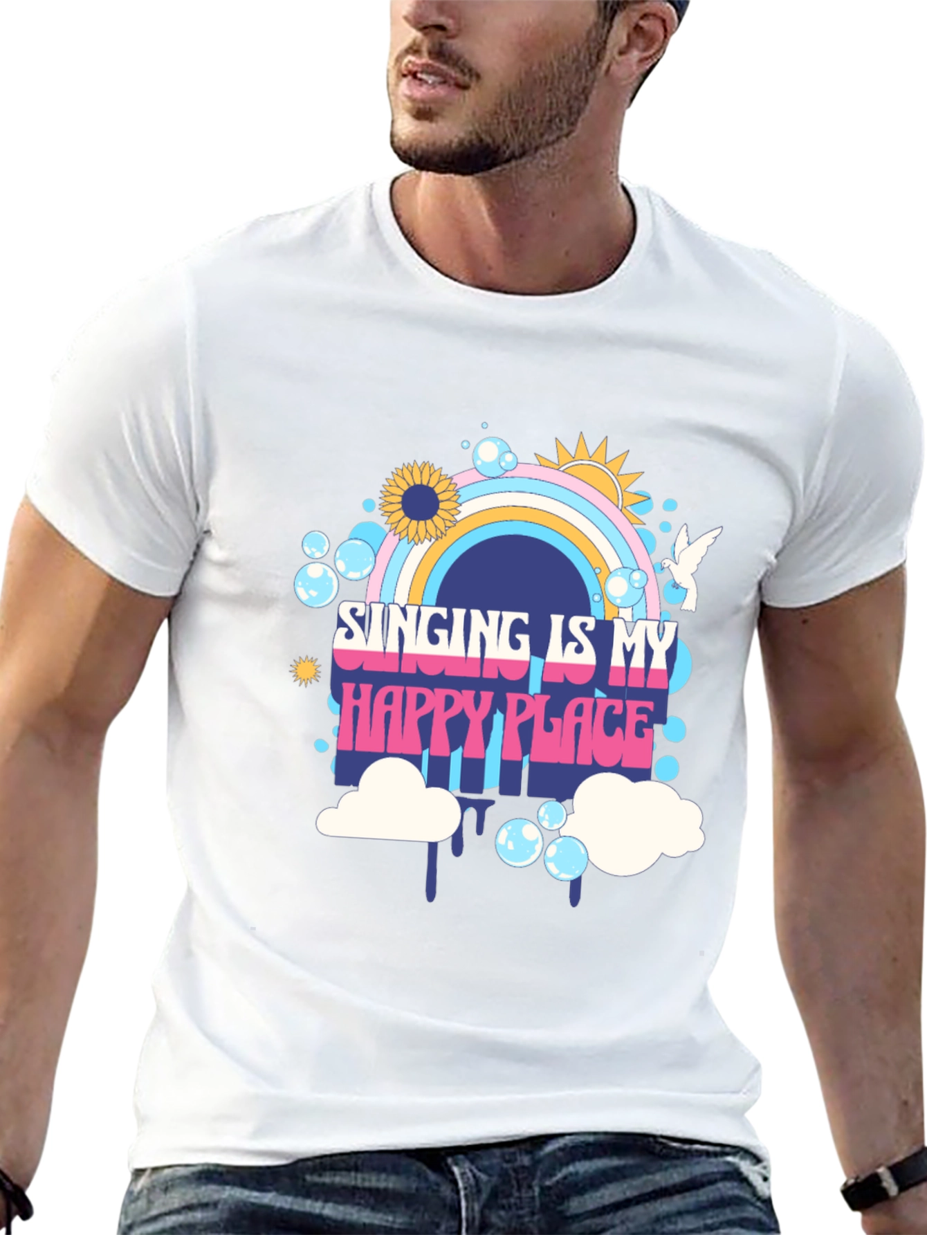 Black Singing Is My Happy Place Graphic Tee view 13