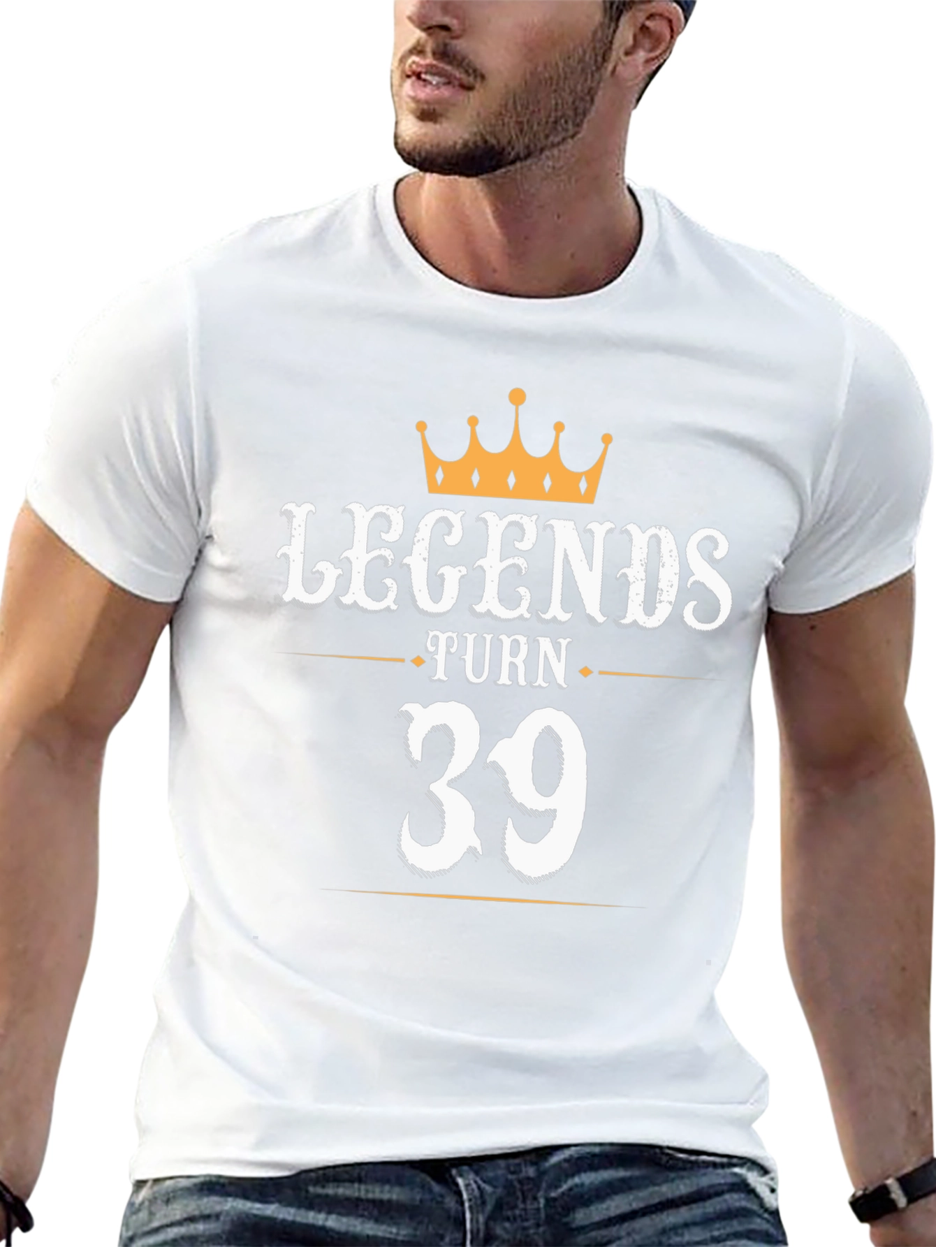 Black Legends Turn 39 T-Shirt - Birthday Gift view 13