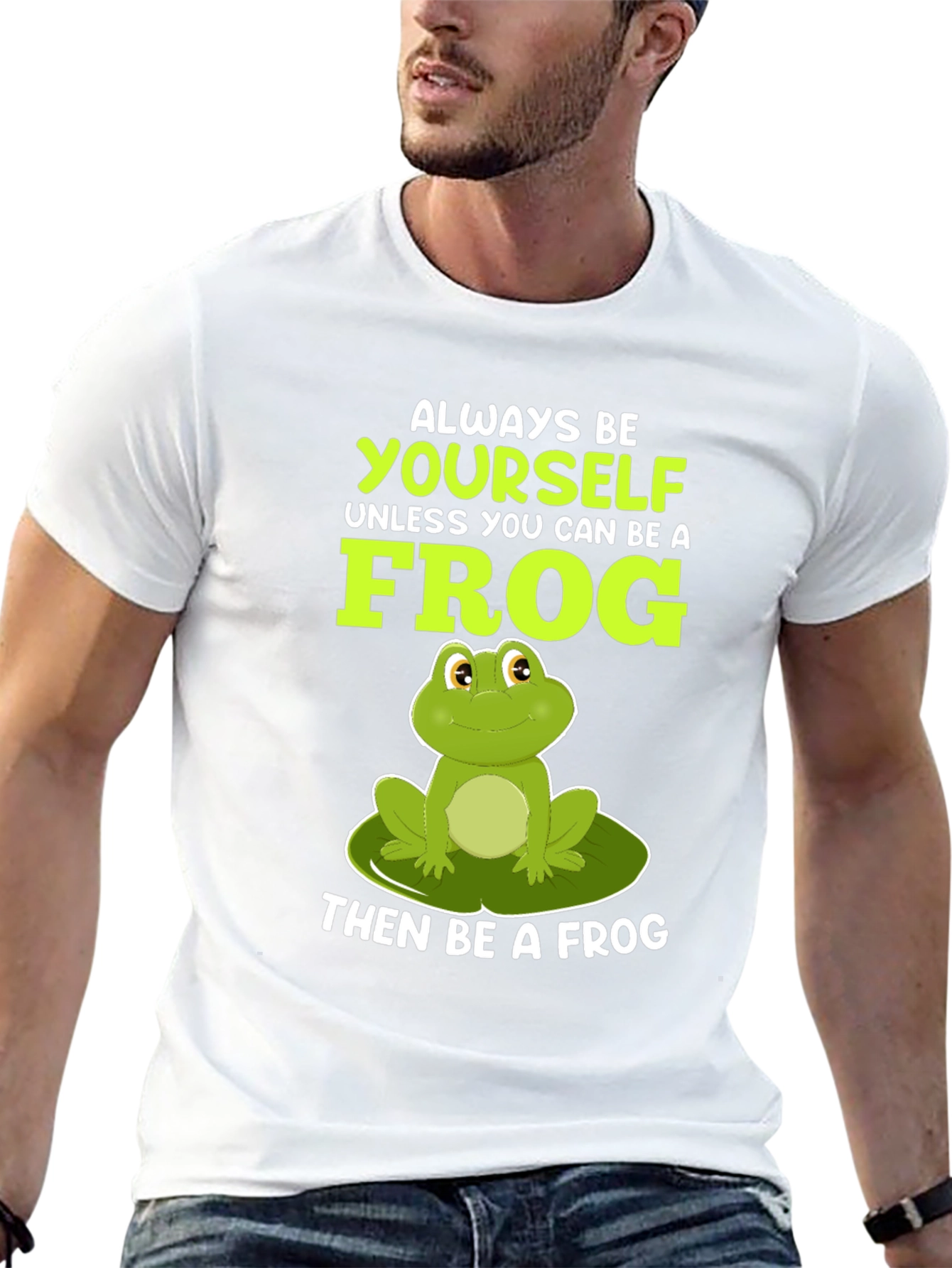 Black Always Be Yourself Unless Frog T-Shirt view 13