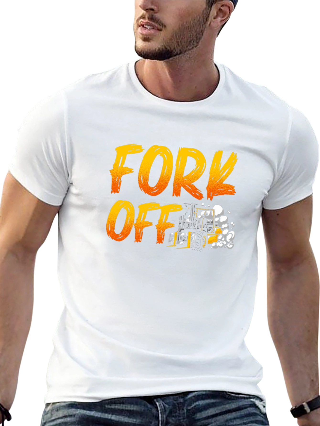 Black Fork Off T-Shirt - Humorous Graphic Tee view 13